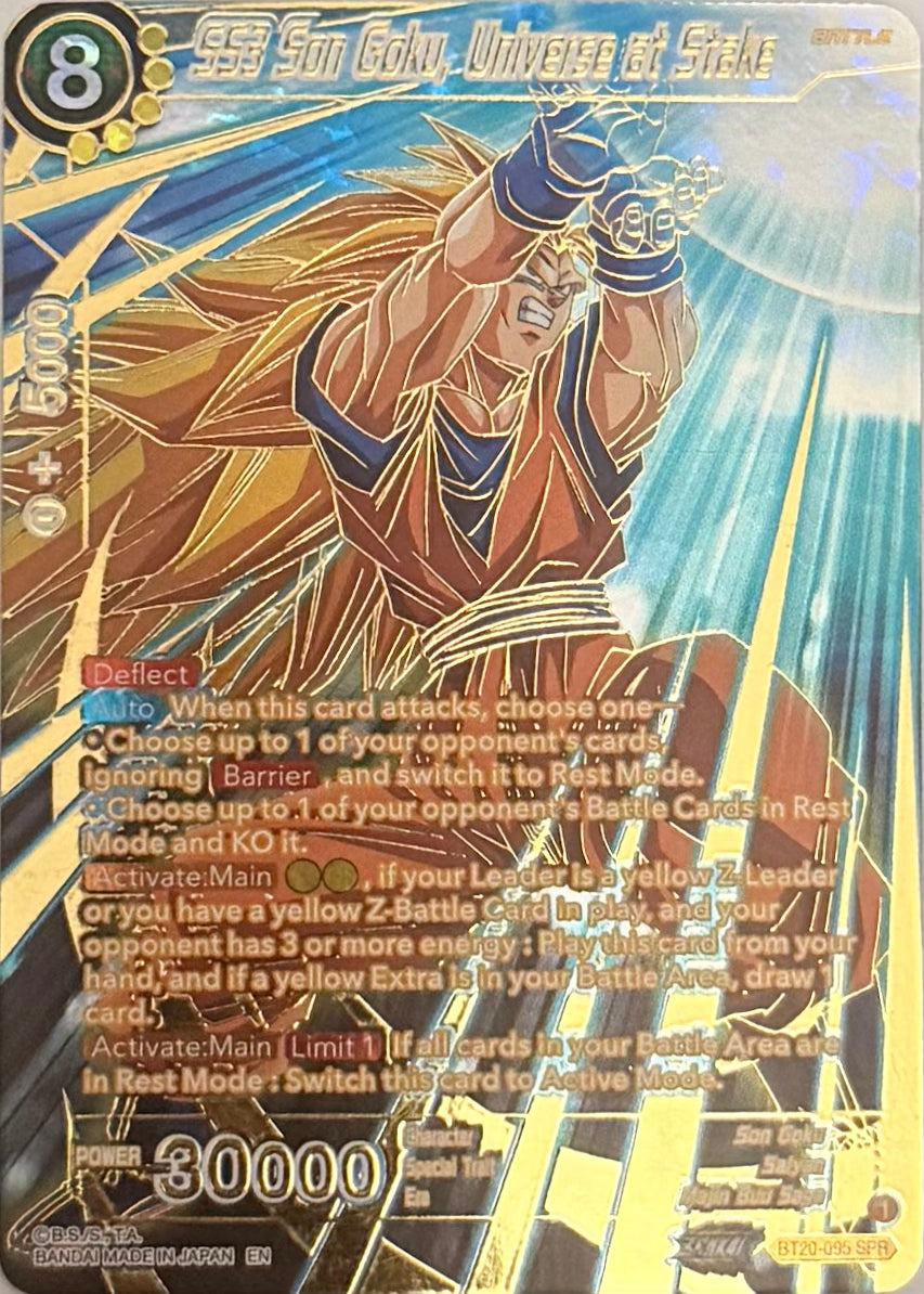 Dragon Ball Tcg SS3 Son Goku Universe At Stake BT20-095 SPR