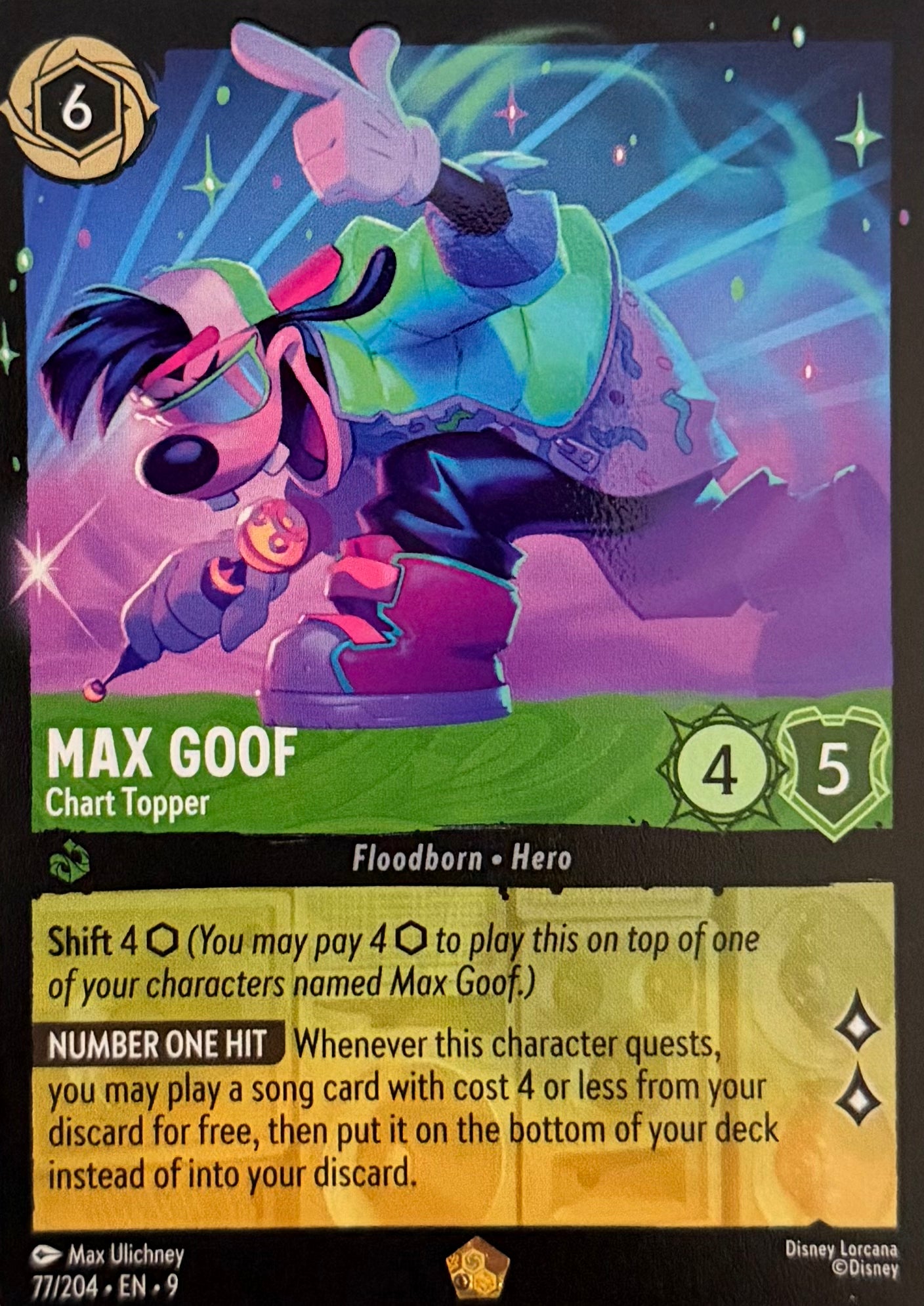 Disney Lorcana Max Goof 77/204