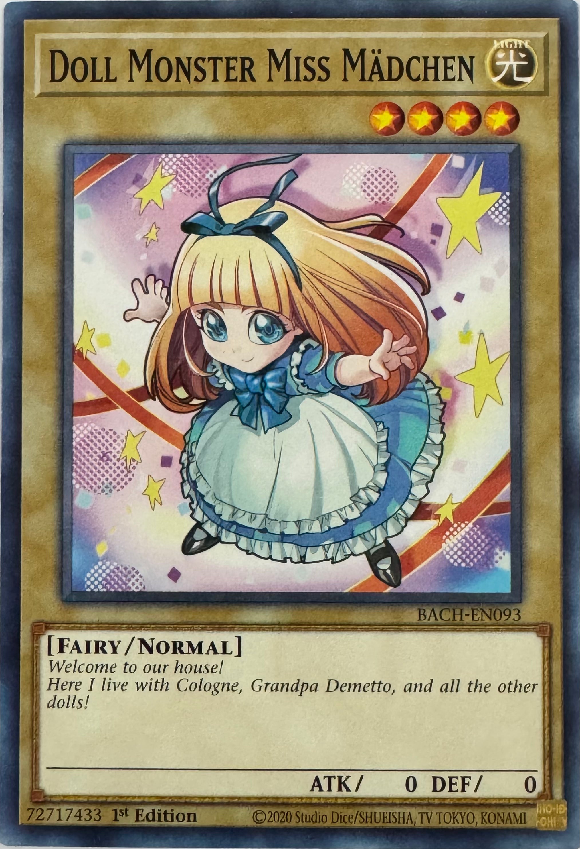 Yugioh! Doll Monster Miss Mädchen Bach-en093 1st Edition