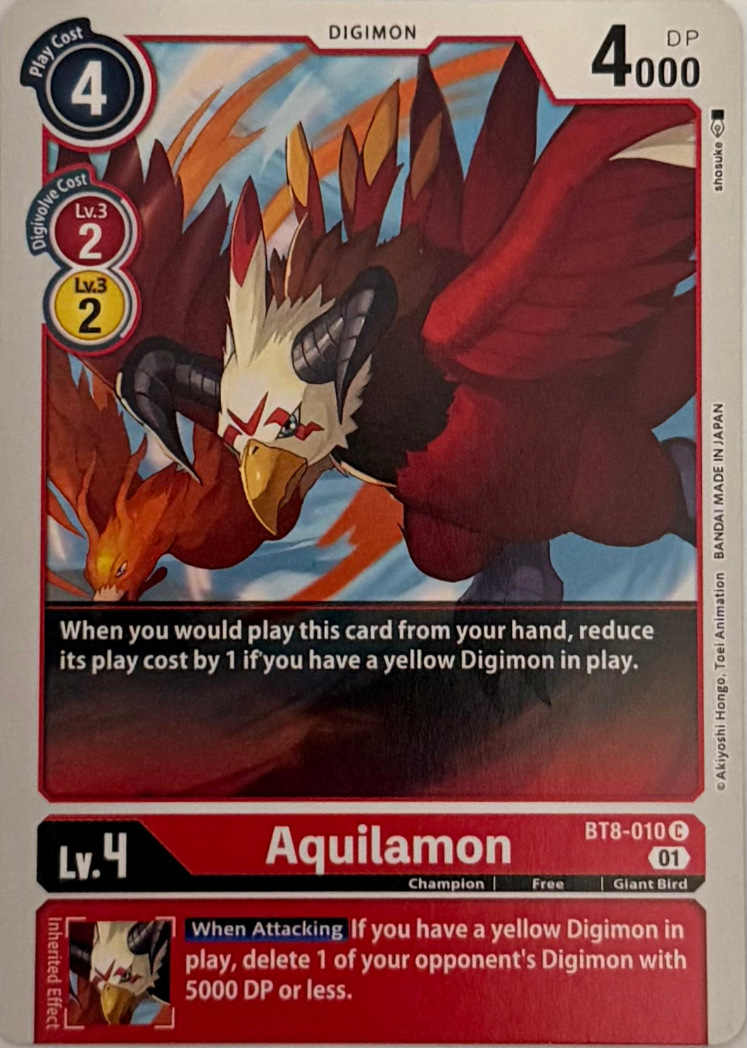 Digimon Tcg Aquilamon BT08-010