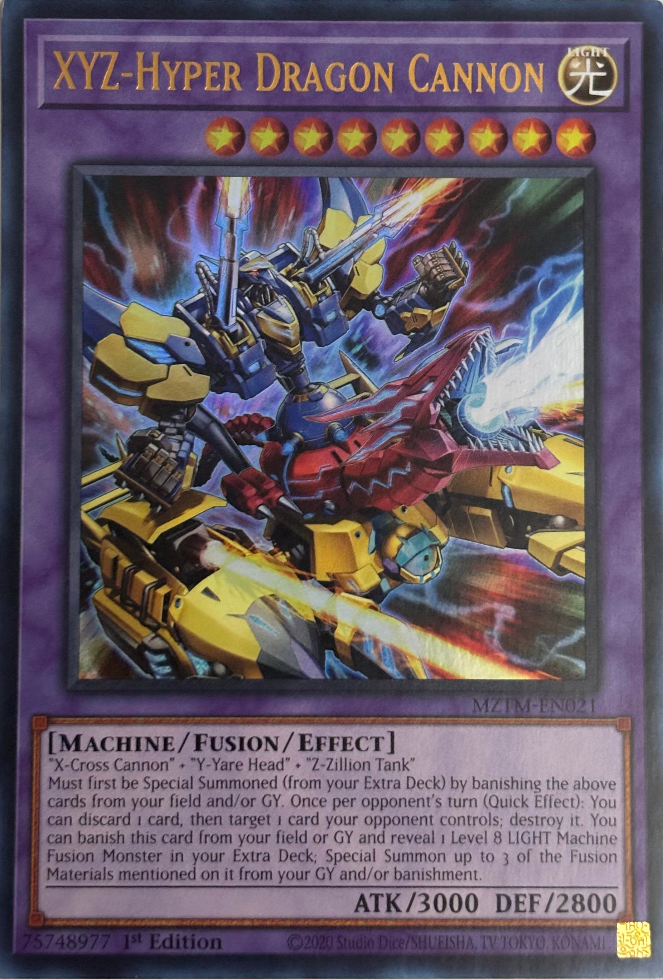 Yugioh! Tcg XYZ-Hyper Dragon Cannon MZTM-EN021 1st Edition Ultra