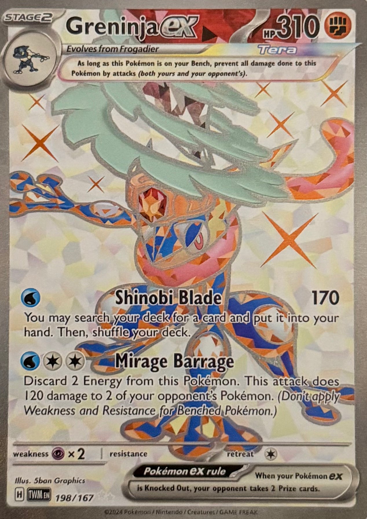 Pokemon Tcg Greninja Ex 198/167