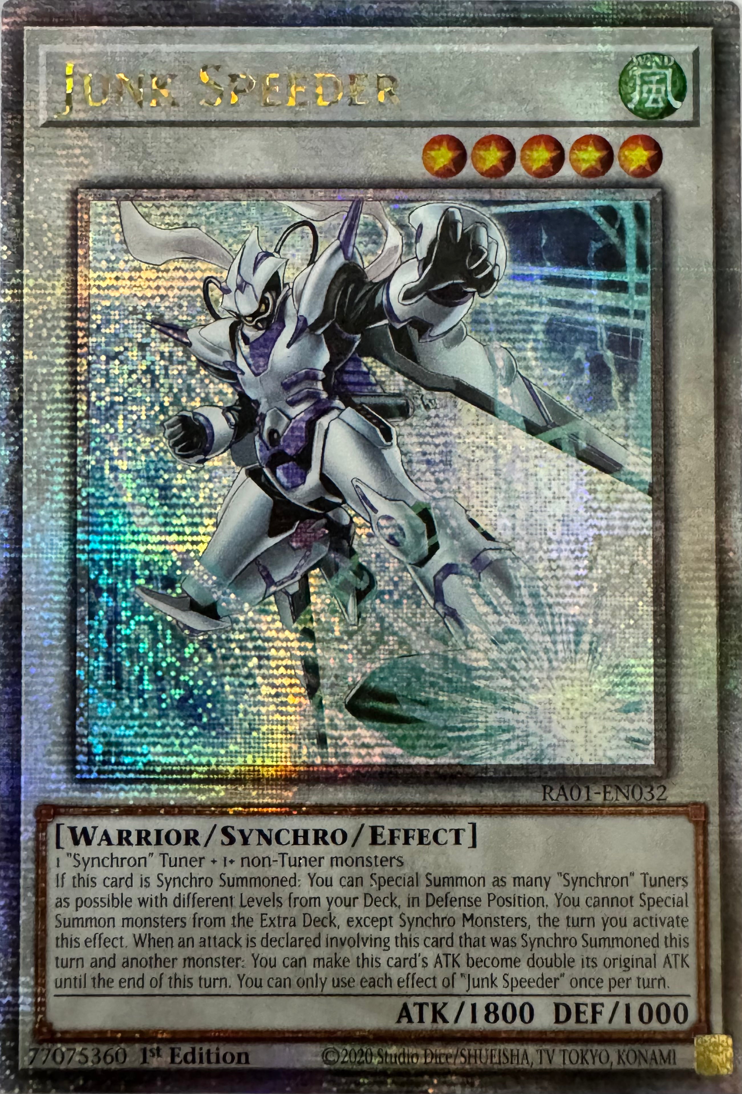 Yugioh! Junk Speeder Ra01-en032  1st Edition Quarter