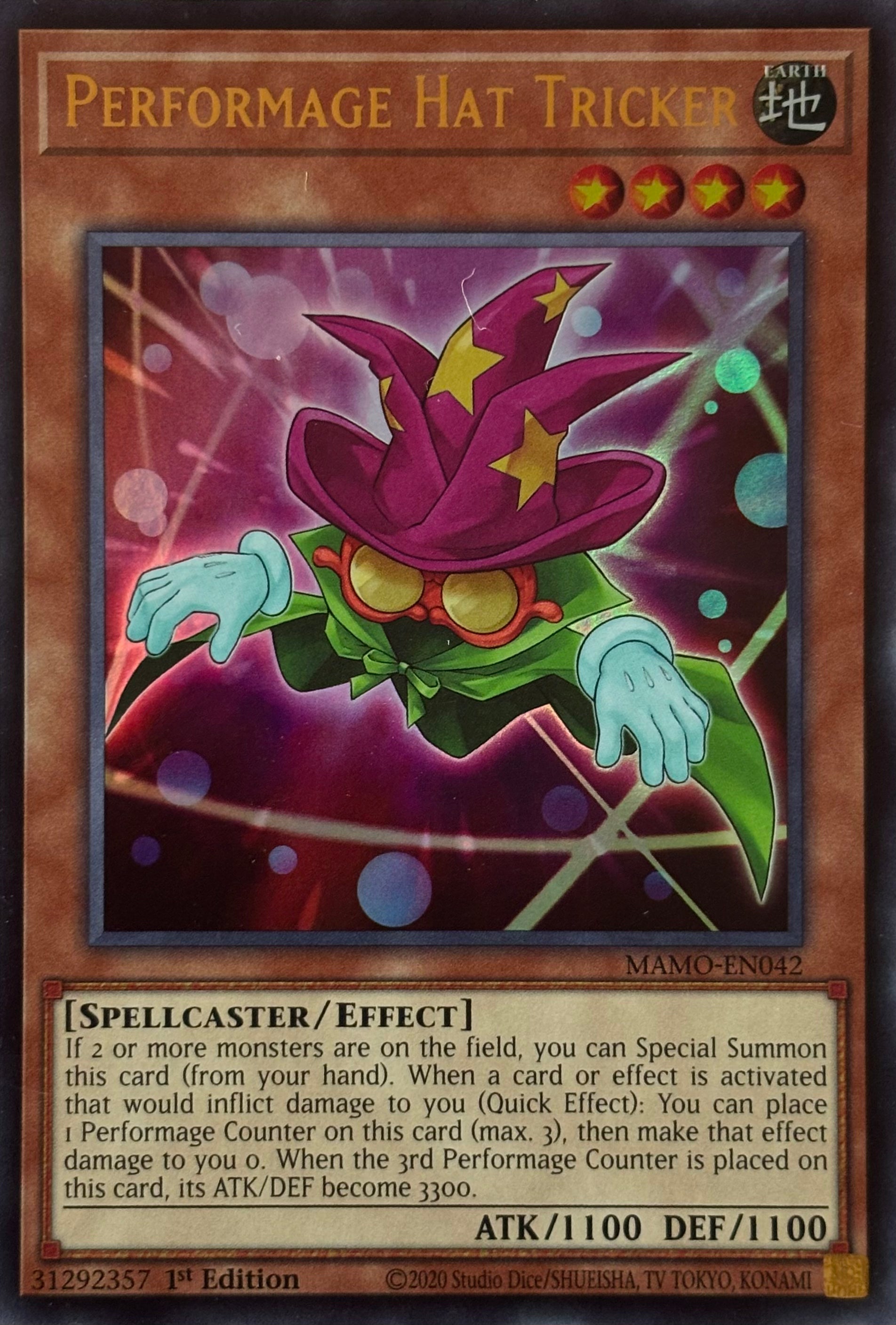 Yugioh! Performage Hat Tricker MAMO-EN042 1st Edition Ultra