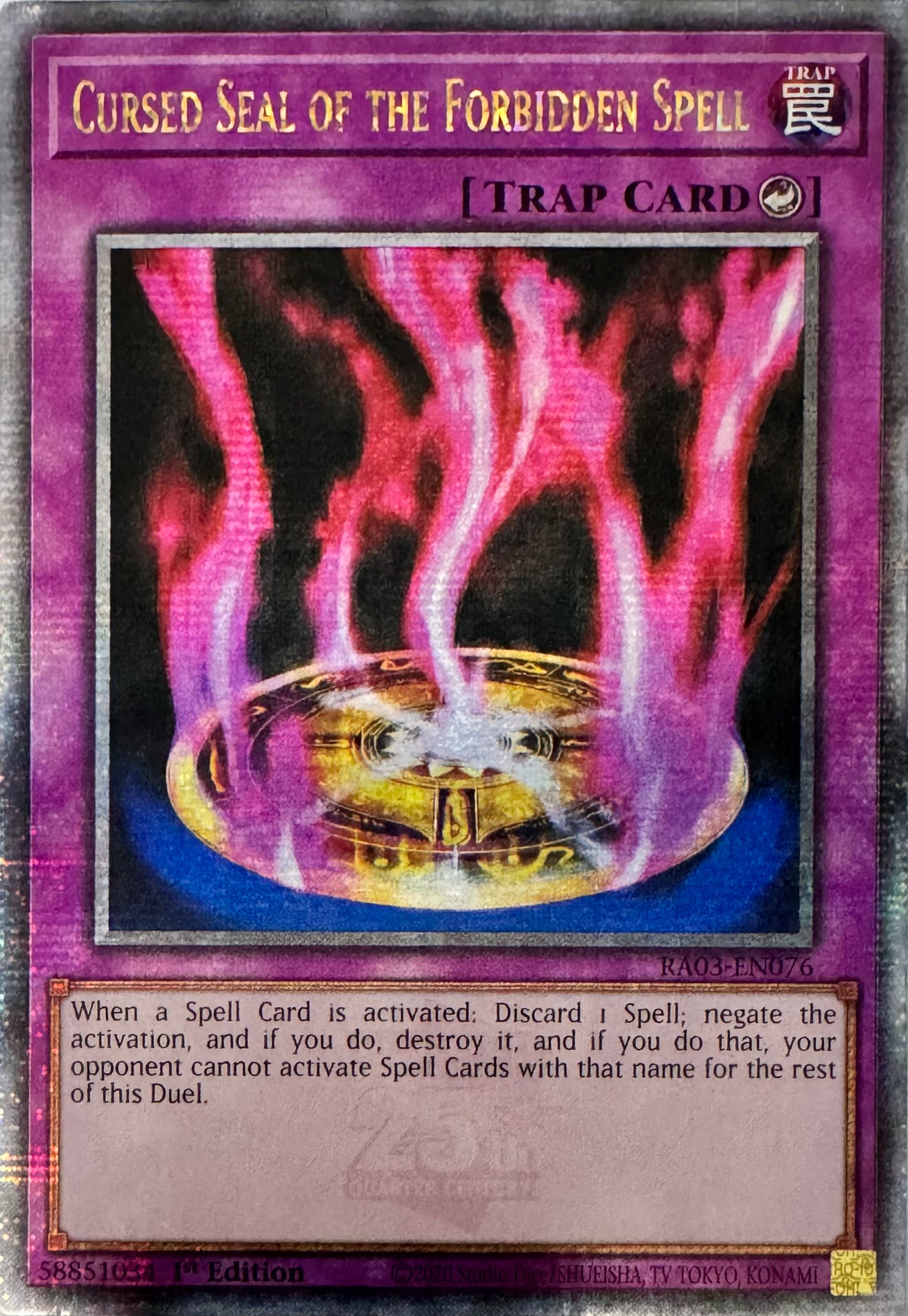 Yugioh! Cursed Seal Of The Forbidden Spell Ra03-en076 1st Edition Quarter