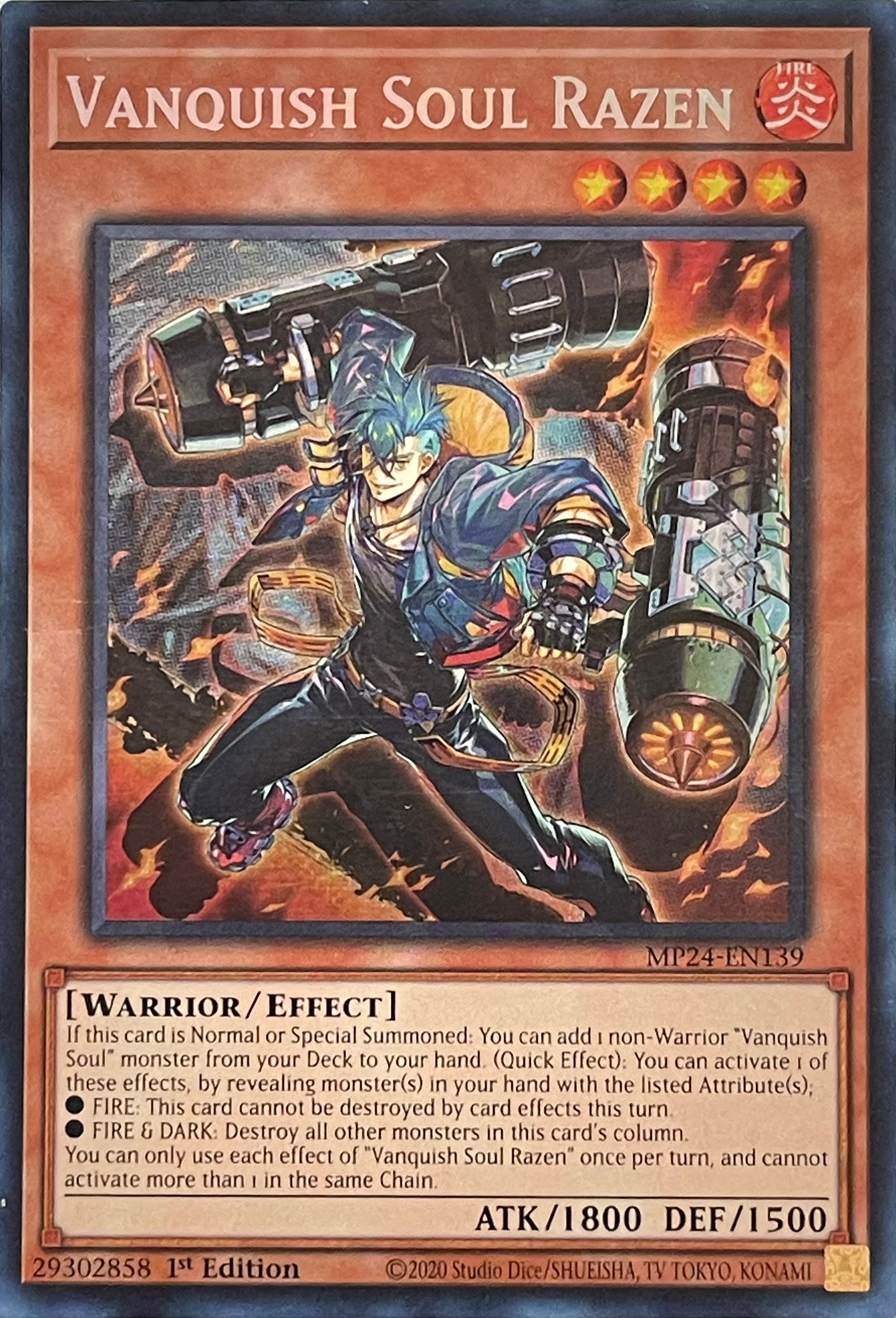 Yugioh! Vanquish Soul Razen MP24-EN139 1st Edition Prismatic