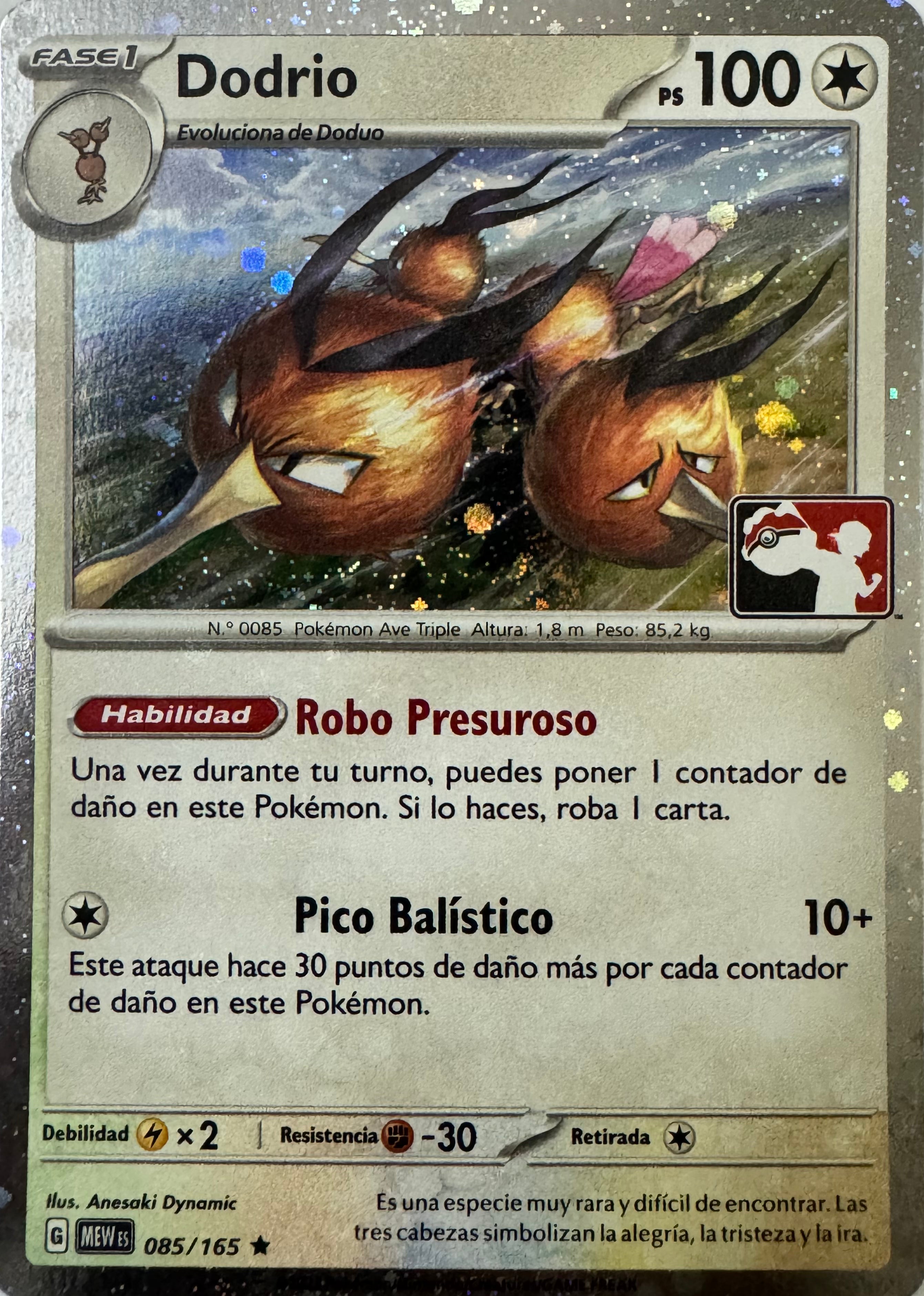 Pokemon Tcg Dodrio 085/165 Holo Cosmos (Español)(Liga)