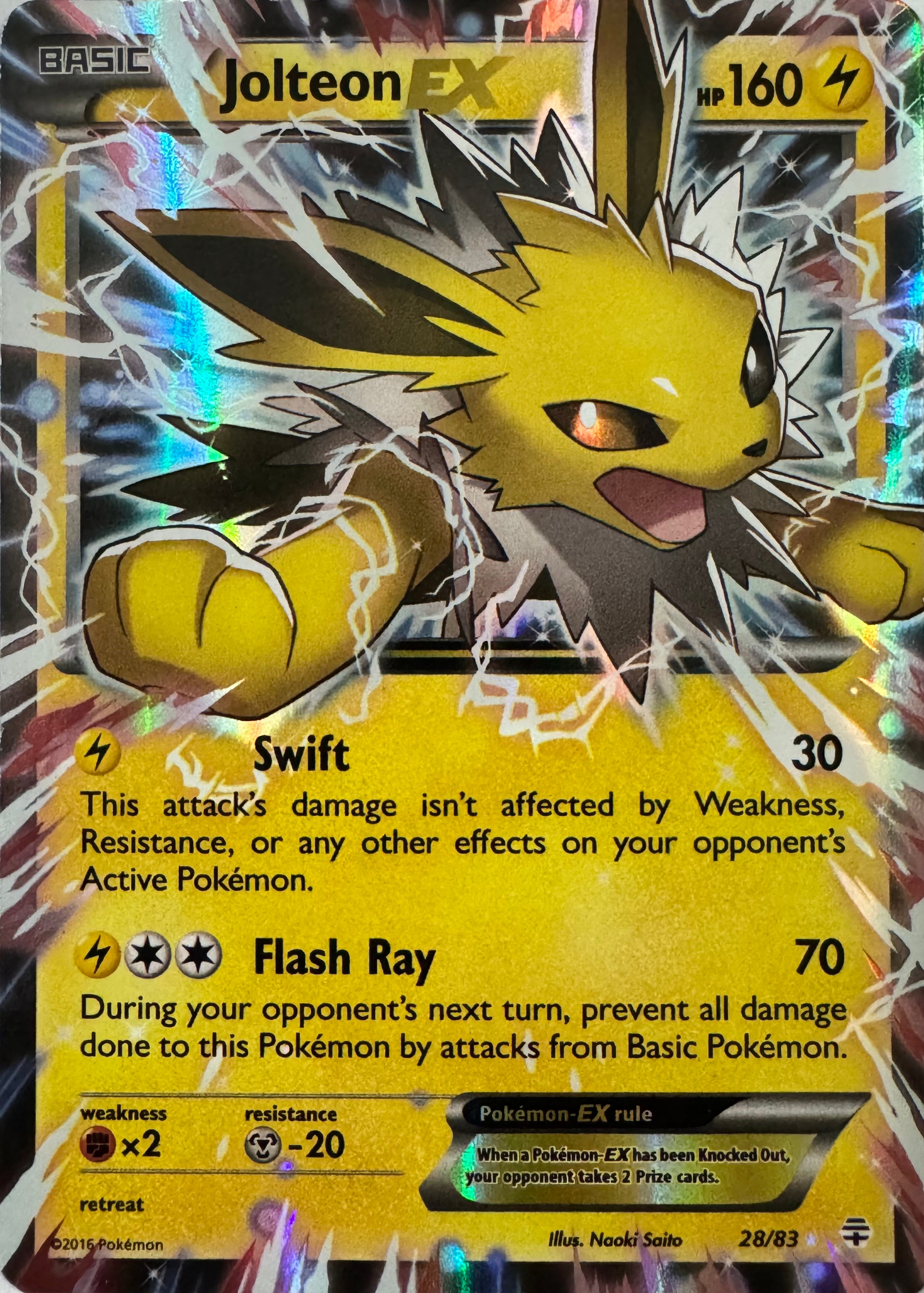 Pokemon Tcg Jolteon Ex 28/83