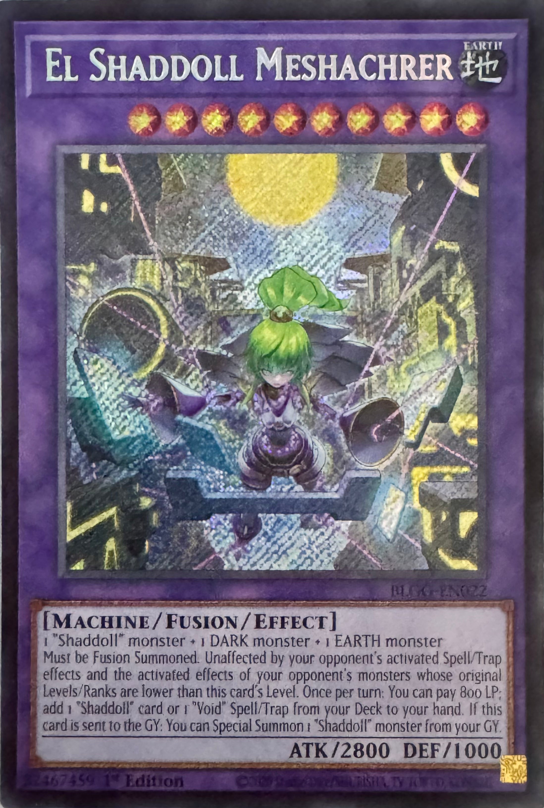 Yugioh! El Shaddoll Meshachrer Blgg-en022 1st Edition Secret