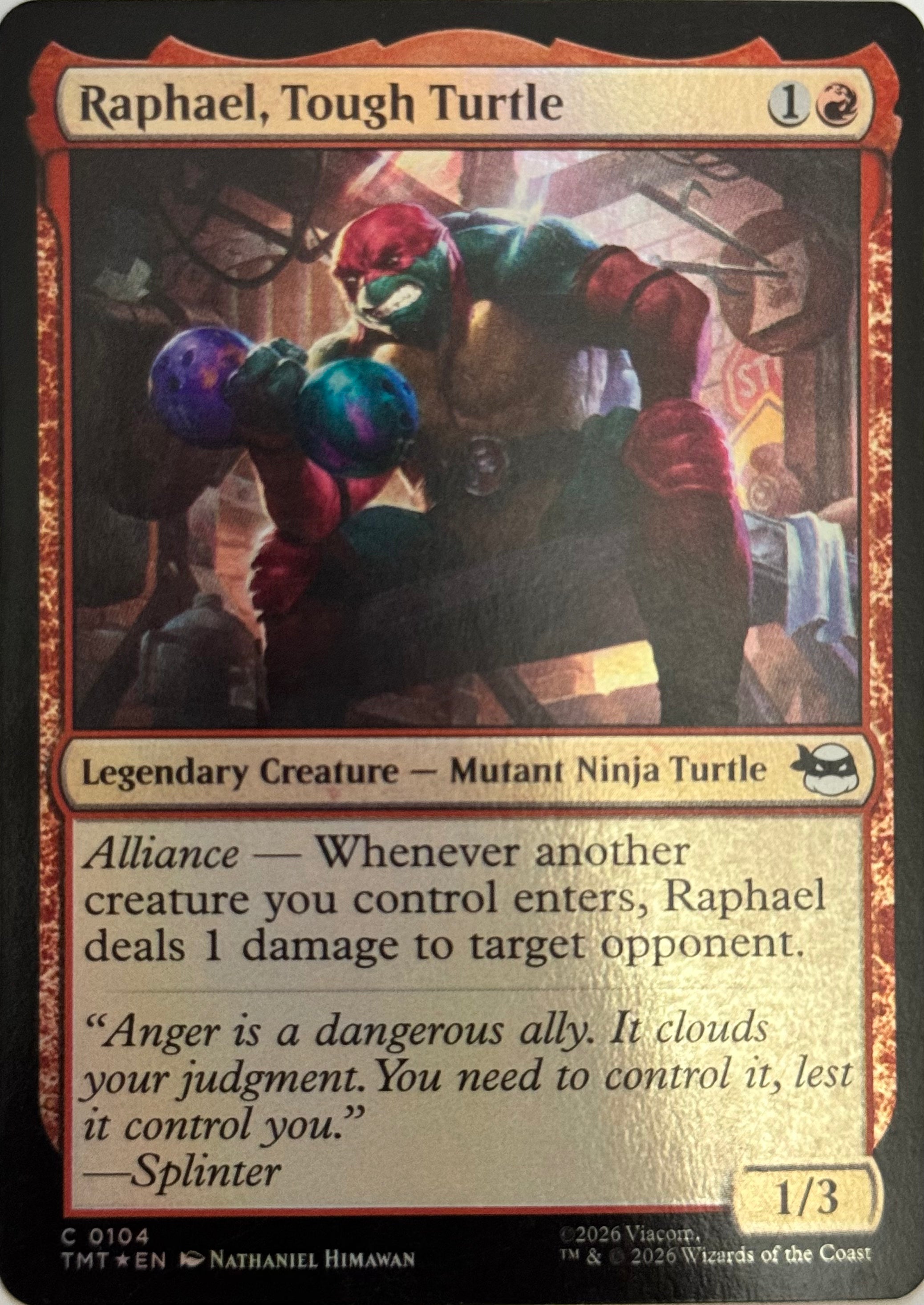 Magic Tcg Raphael, Tough Turtle 0104 Foil