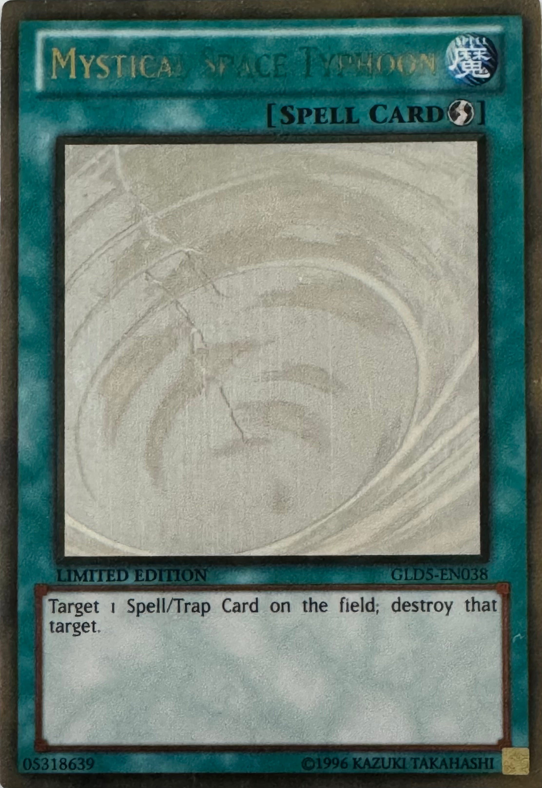 Yugioh! Mystical Space Typhoon Gld5-en038 Limited Edition Ghost