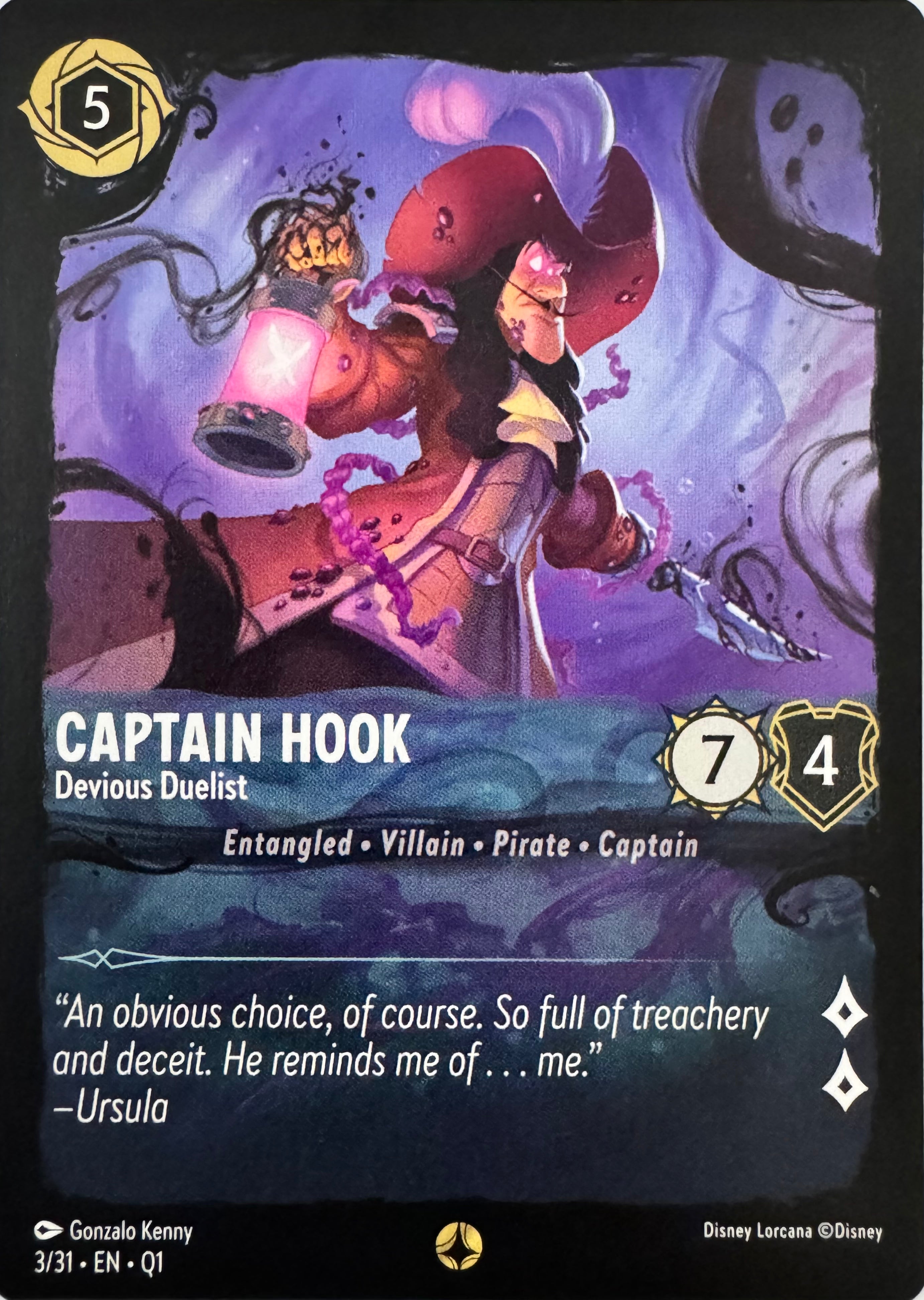 Disney Lorcana Captain Hook 3/31