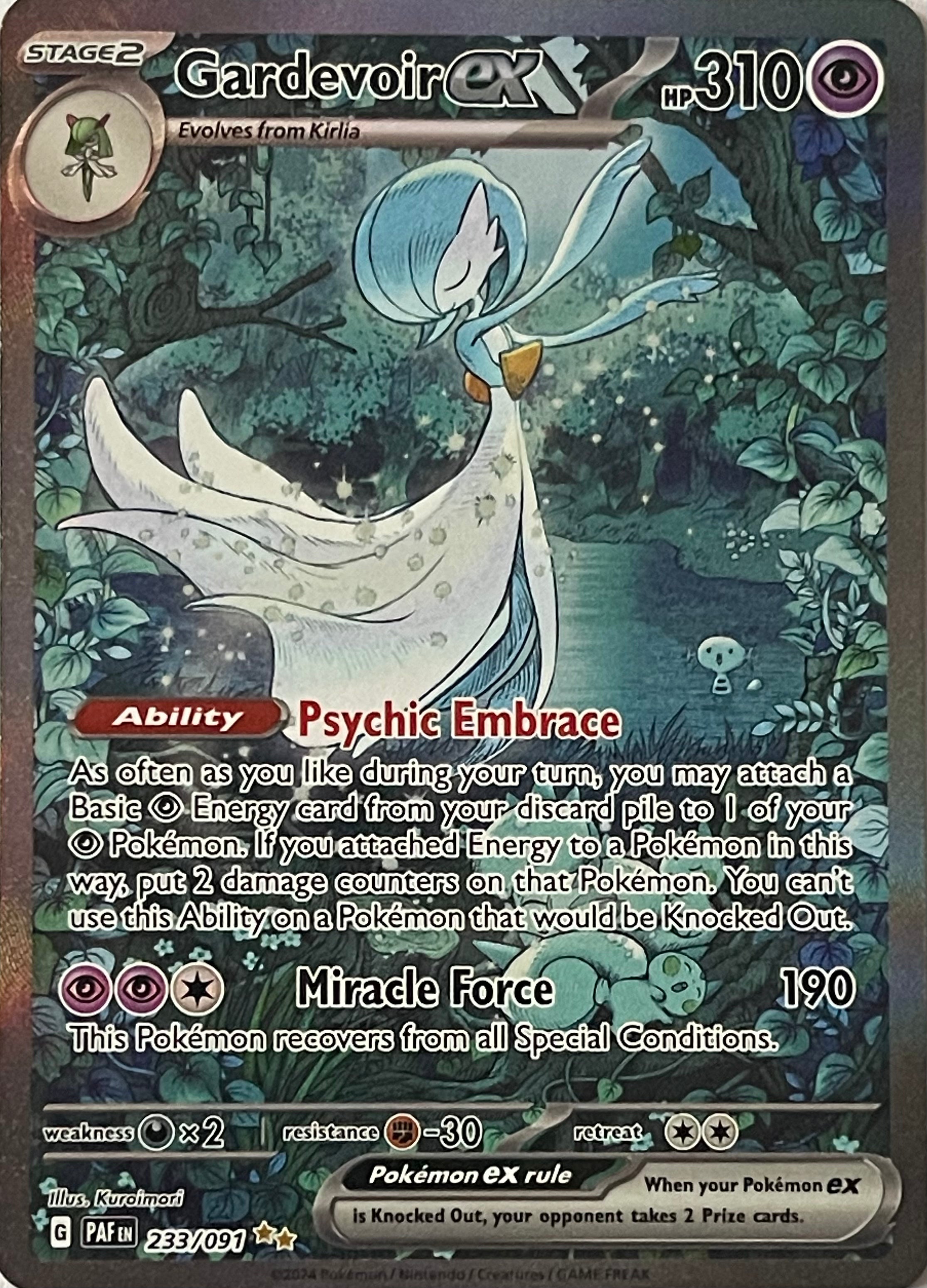 Pokemon Tcg Gardevoir Ex 233/091 Special Illustration