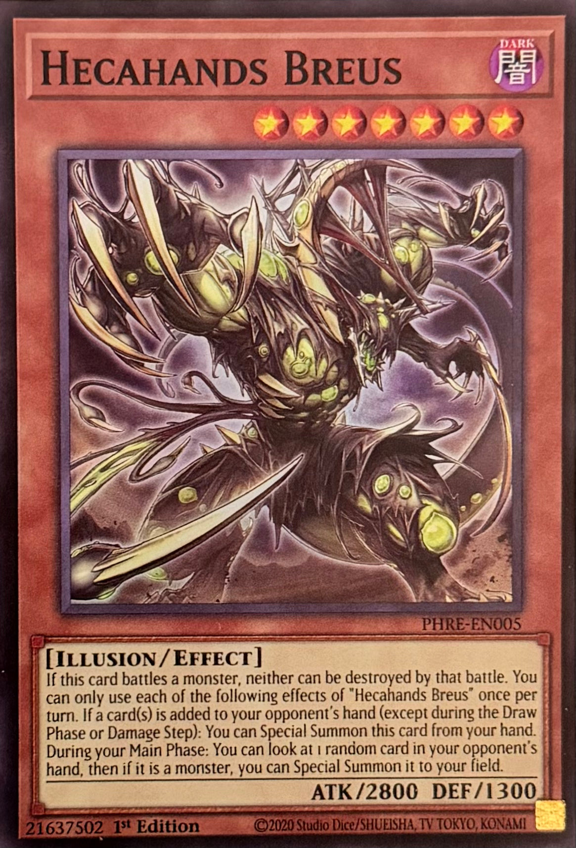 Yugioh! Hecahands Breus PHRE-EN005 Super