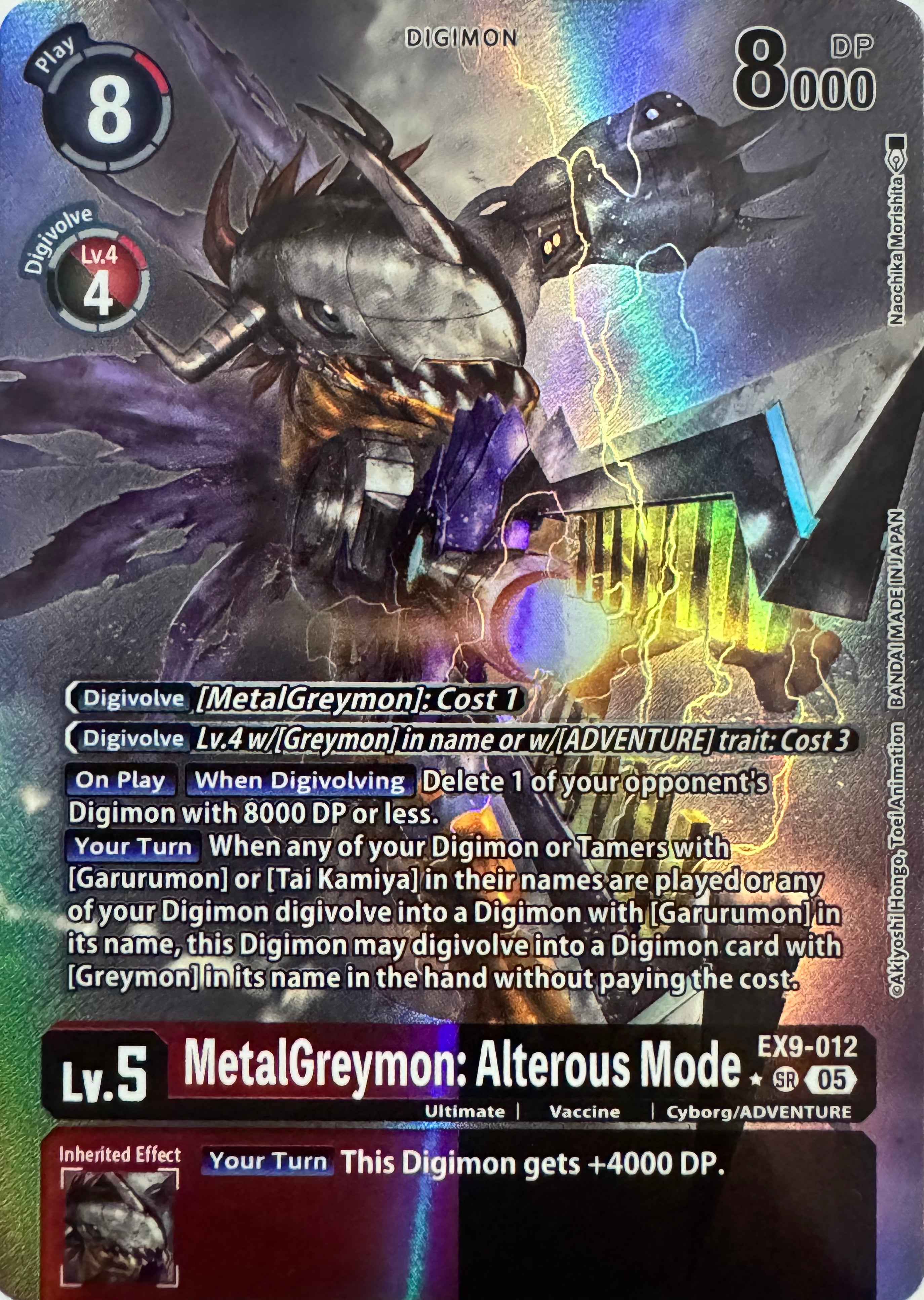 Digimon Tcg MetalGreymon: Alterous Mode Ex9-012 Foil