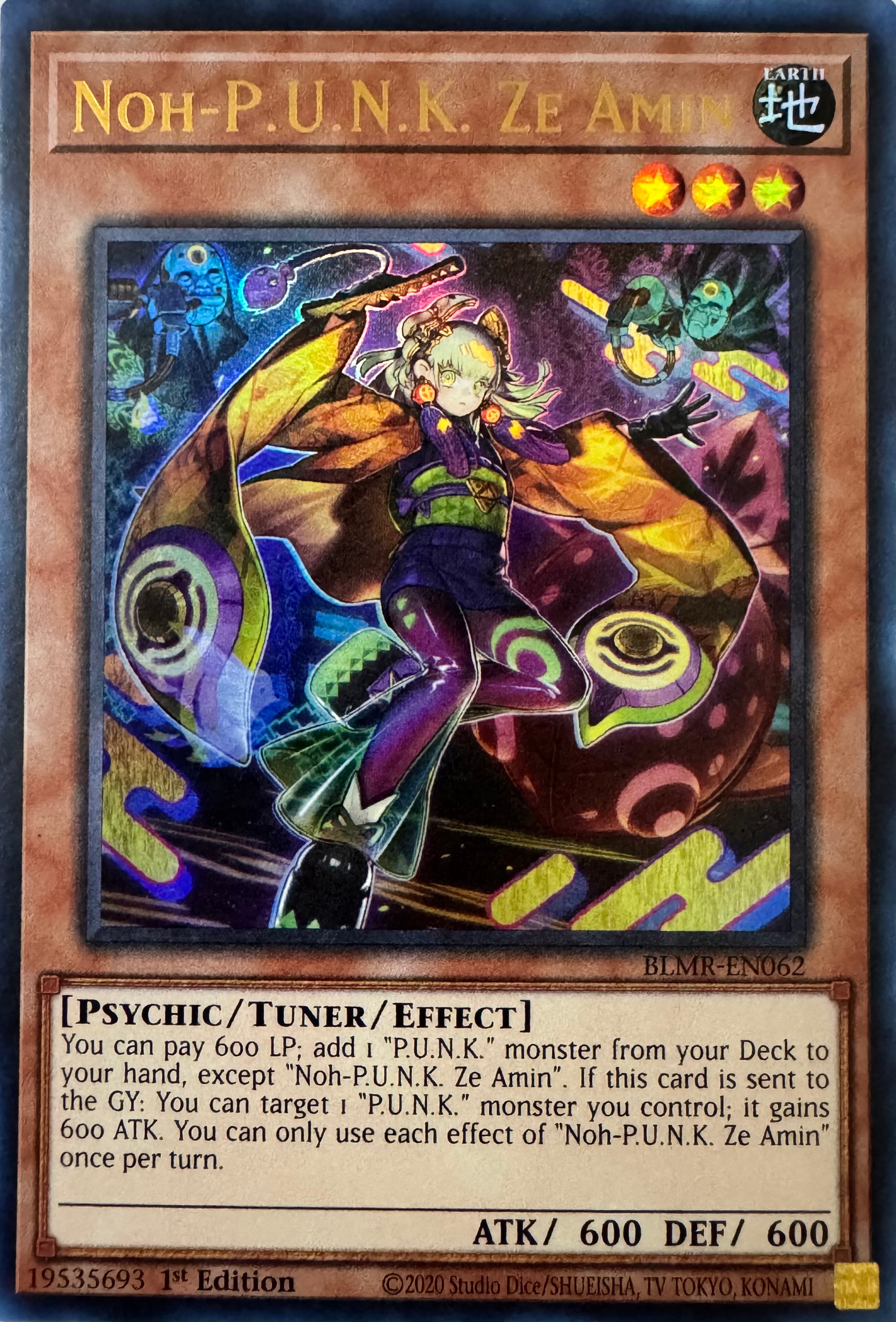 Yugioh! Noh-P.U.N.K. Ze Amin Blmr-en062 1st Edition Ultra