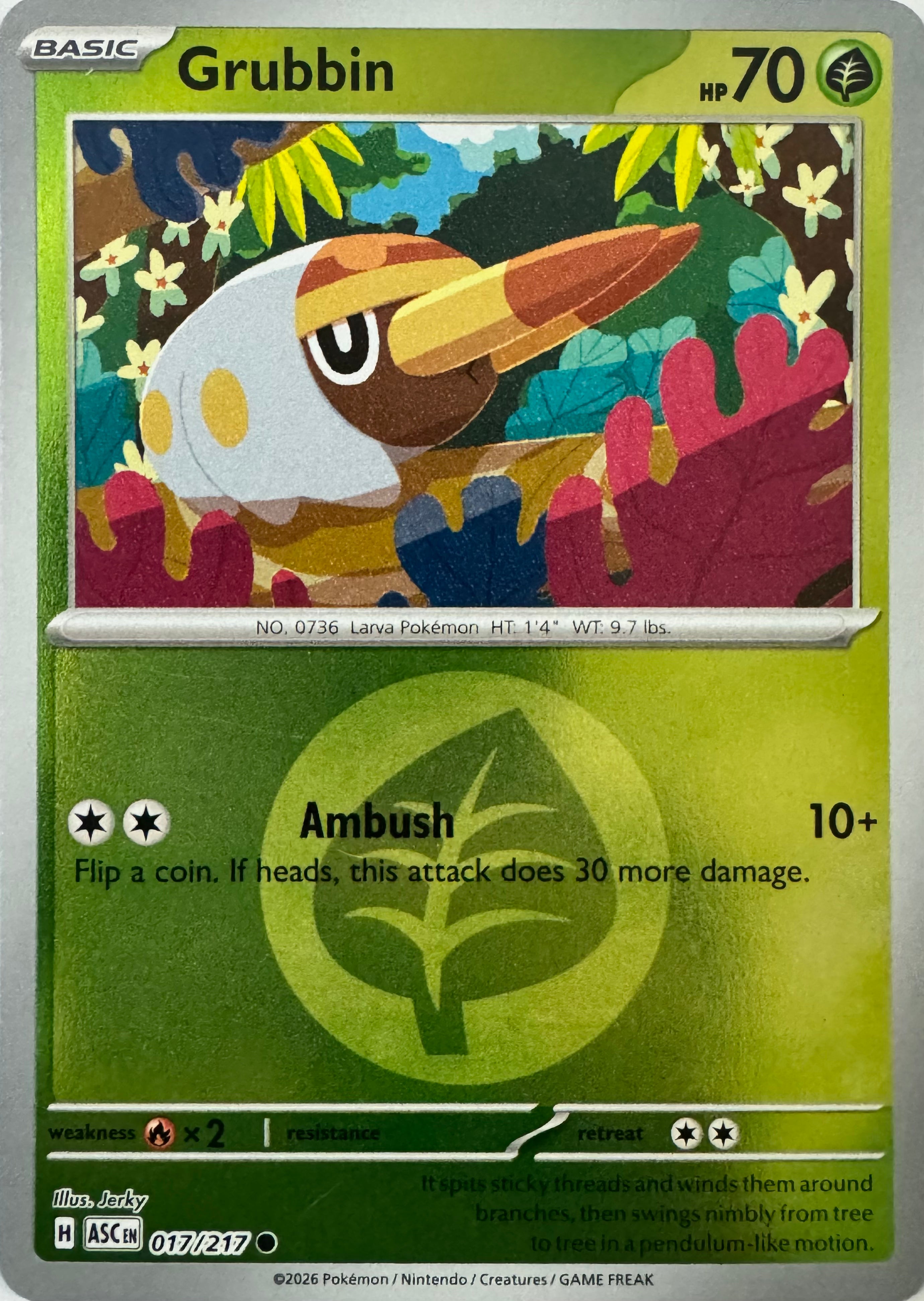 Pokemon Tcg Grubbin 017/217 (Energy Symbol)
