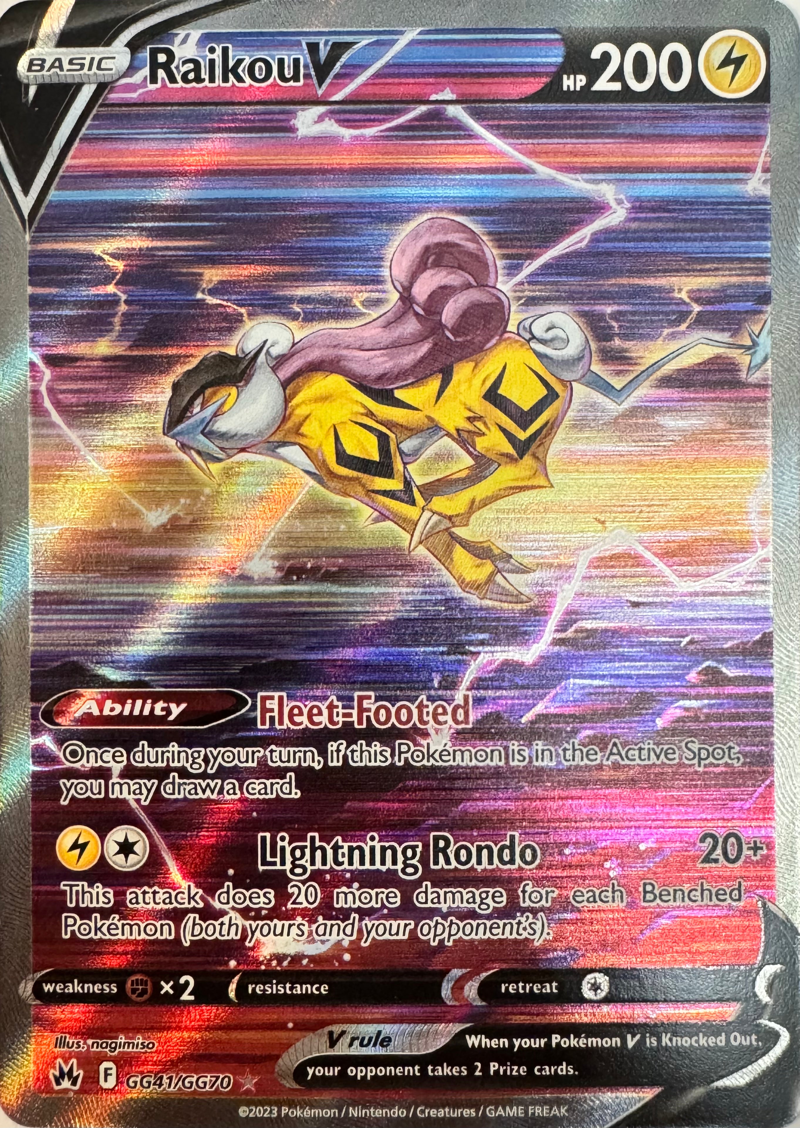 Pokemon Tcg Raikou V Gg41/gg70