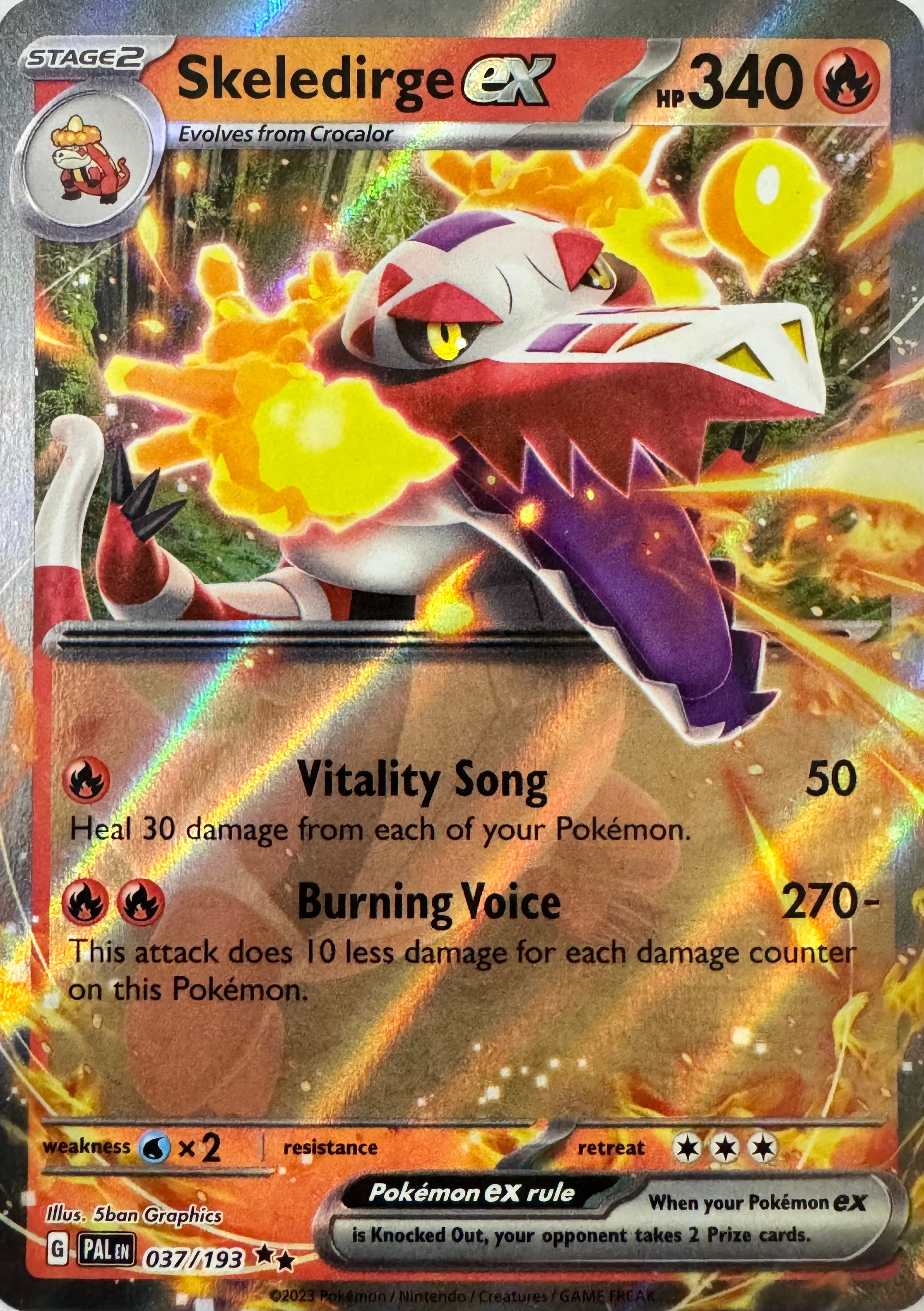 Pokemon Tcg Skeledirge Ex 037/193