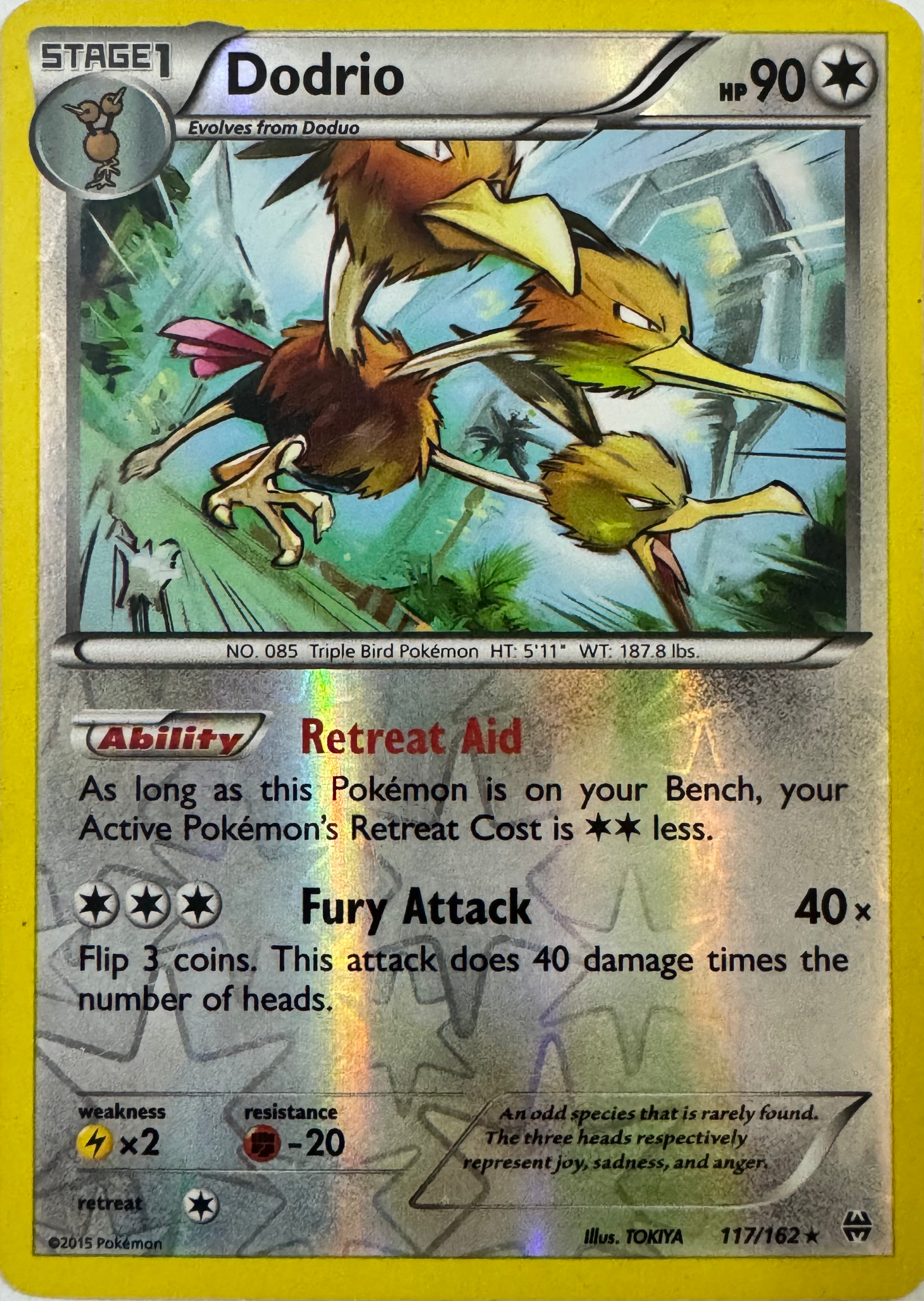 Pokemon Tcg Dodrio 117/162 Reverse