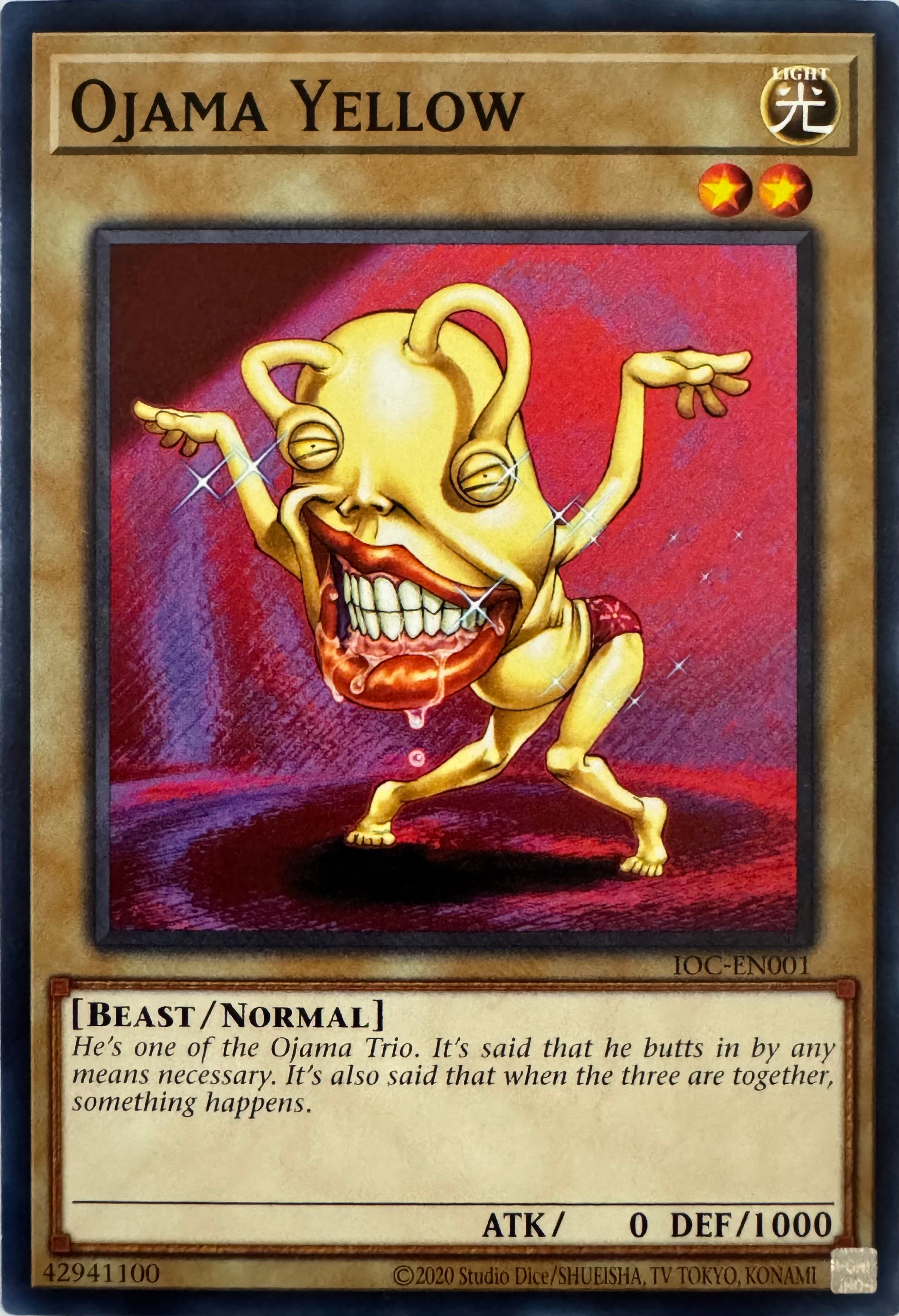 Yugioh! Ojama Yellow Ioc-en001
