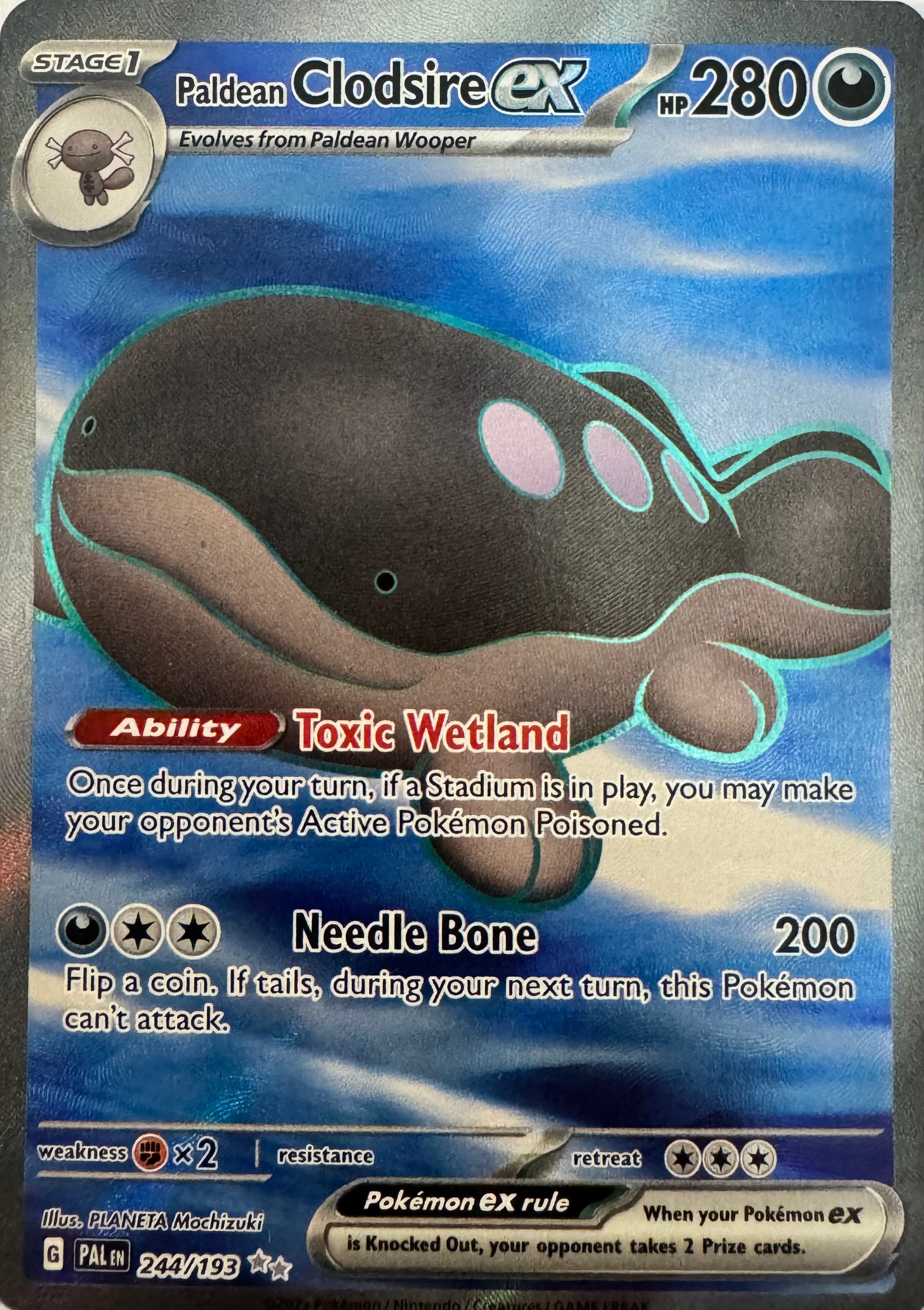 Pokemon Tcg Paldean Clodsire Ex 244/193