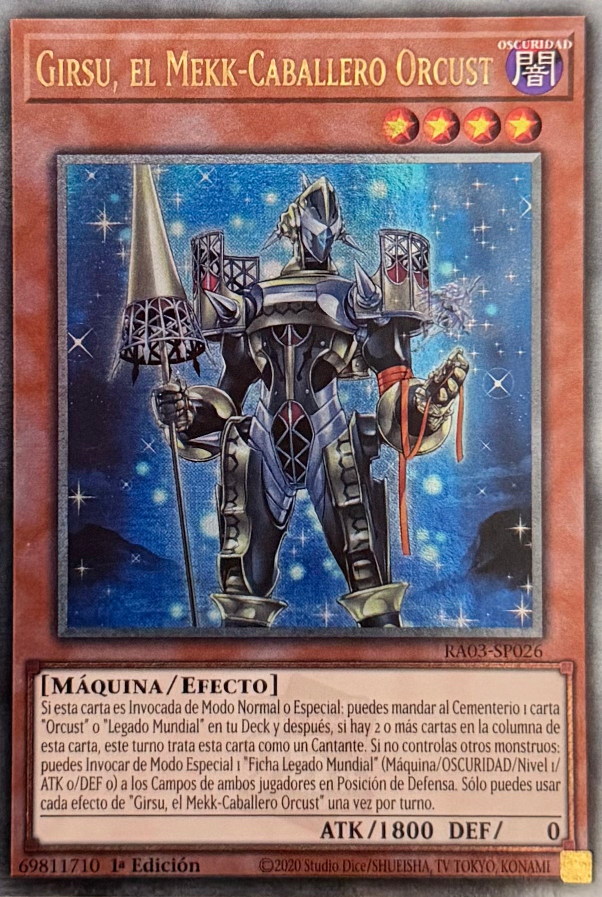 Yugioh! Girsu, El Mekk - Caballero Orcust RA03-SP026 Quarter Century