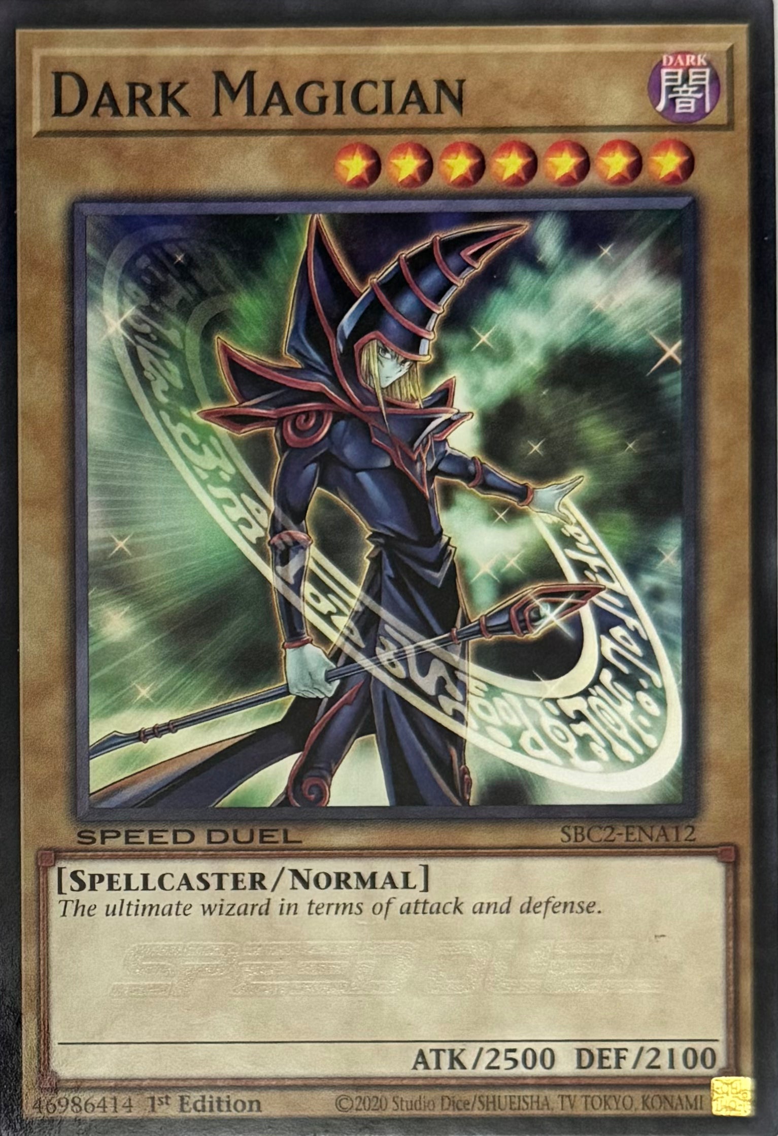 Yugioh! Dark Magician Sbc2-ena12 Speed Duel 1st Edition
