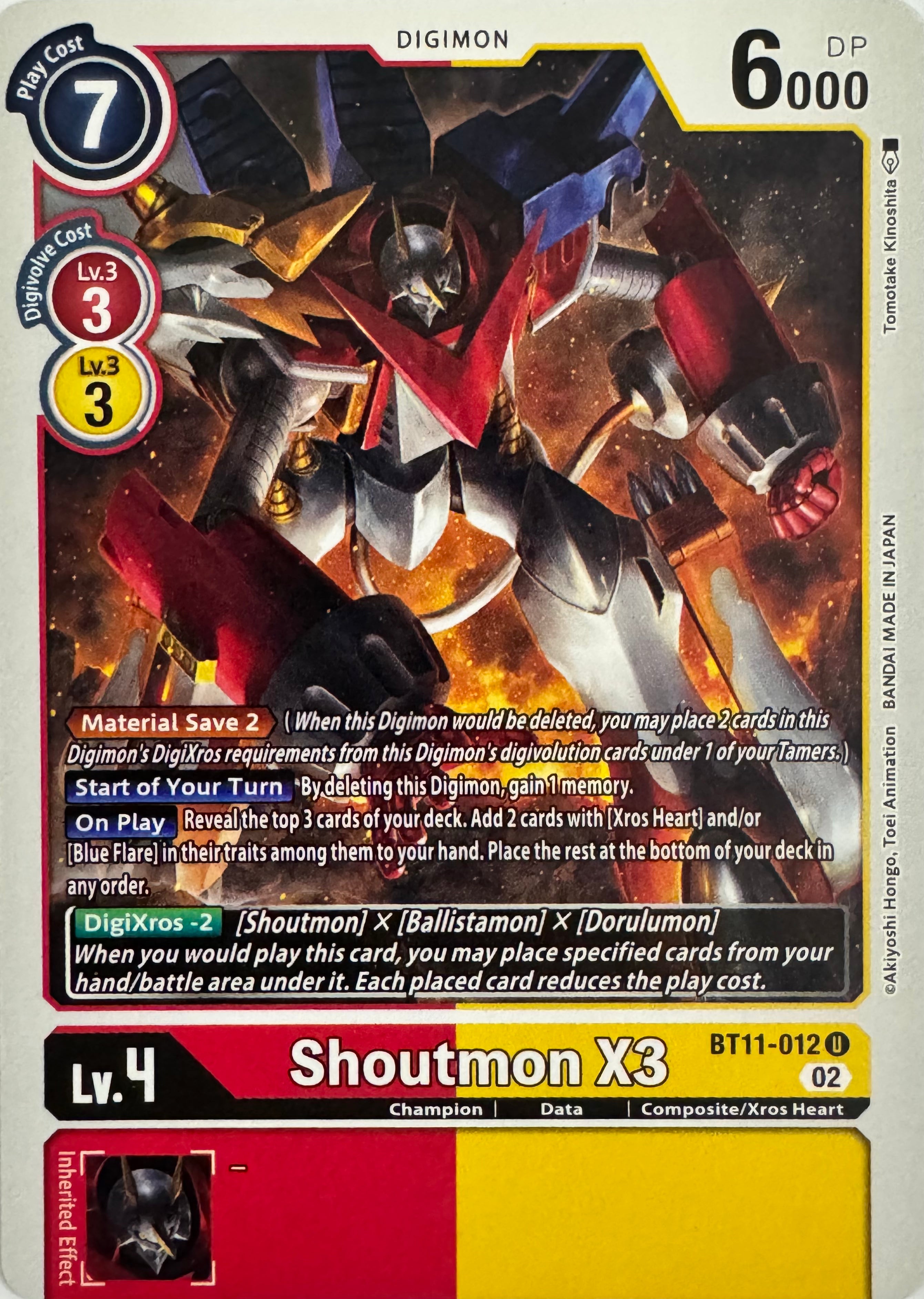 Digimon Tcg Shoutmon X3 Bt11-012