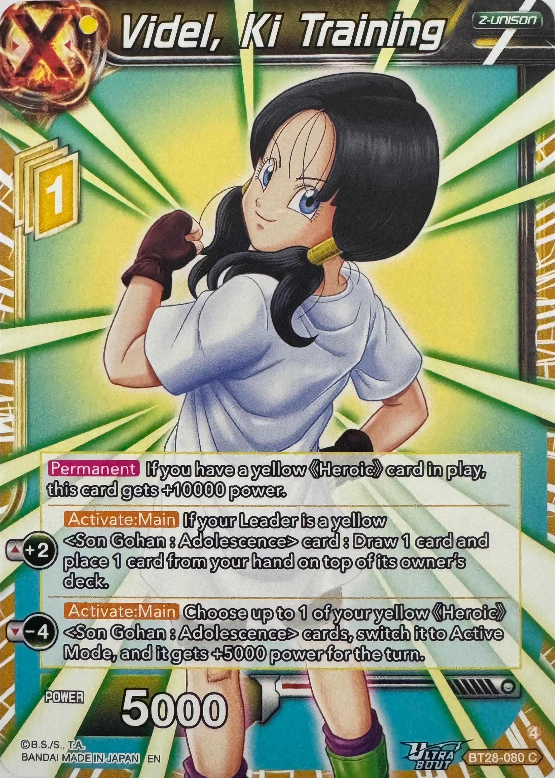 Dragon Ball Tcg Videl, Ki Training Bt28-080