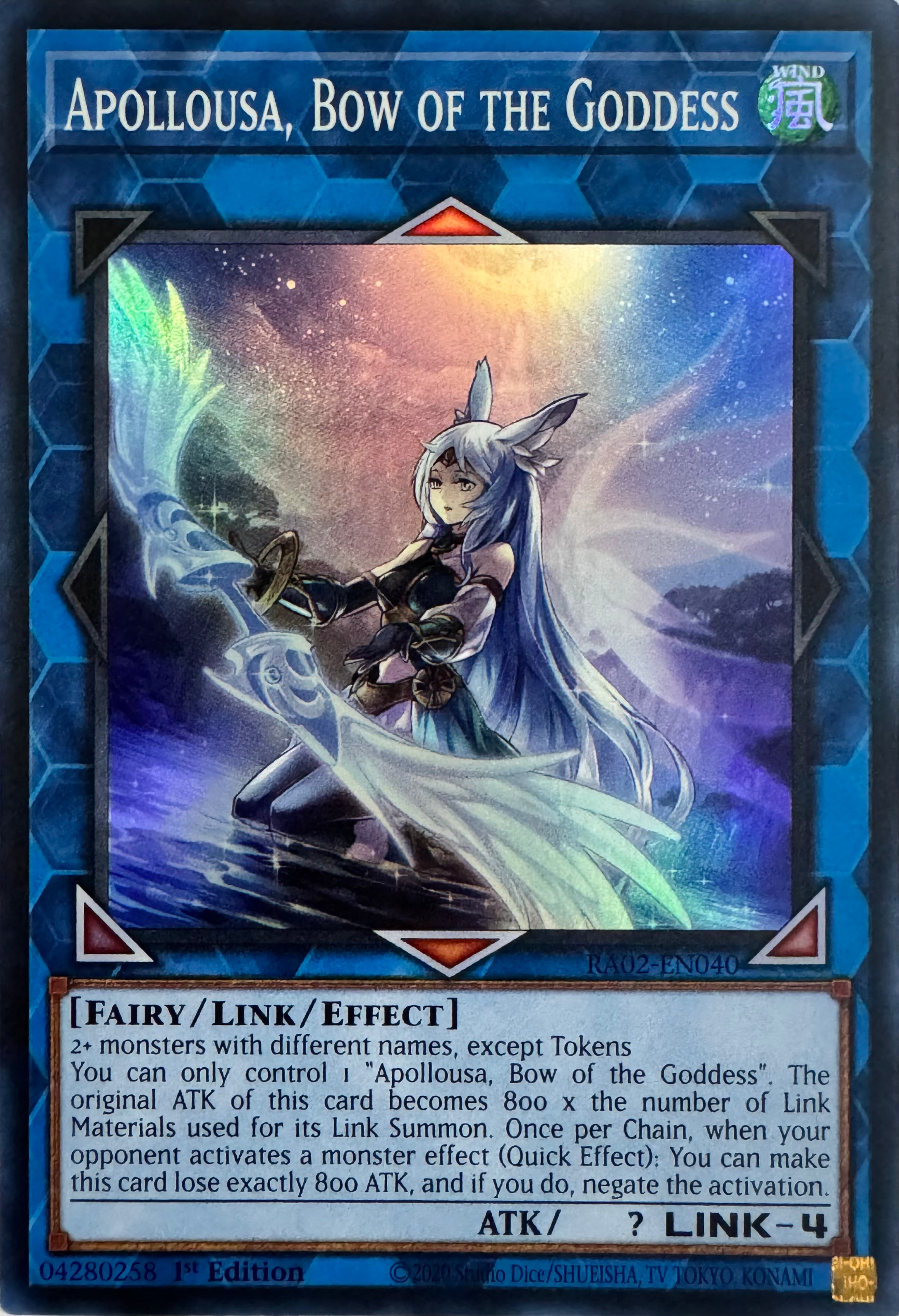 Yugioh! Apollousa, Bow Of The Goddes Ra02-en040 1st Edition Super Rare