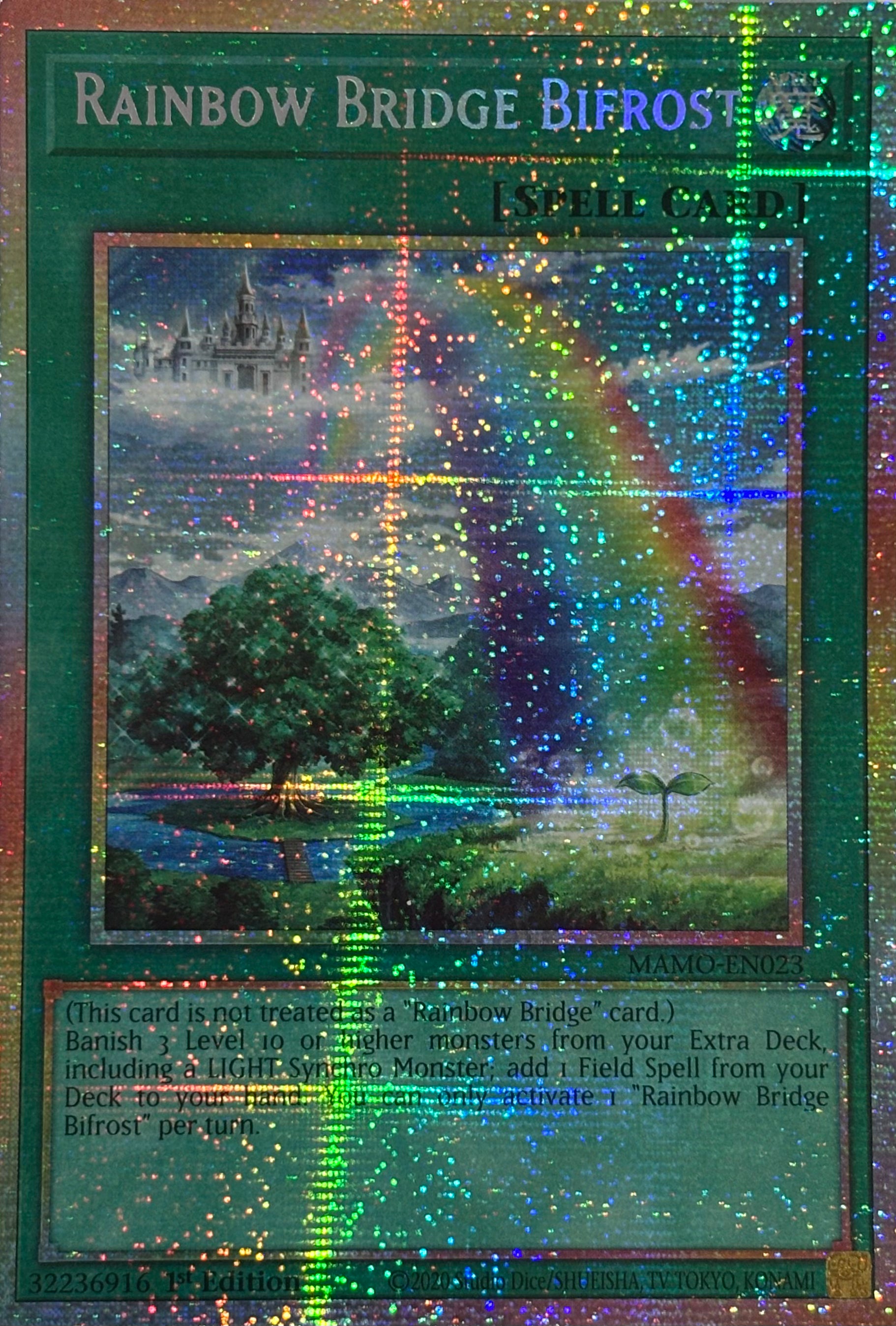 Yugioh! Rainbow Bridge Bifrost Mamo-en023 1st edition Starlight Rare