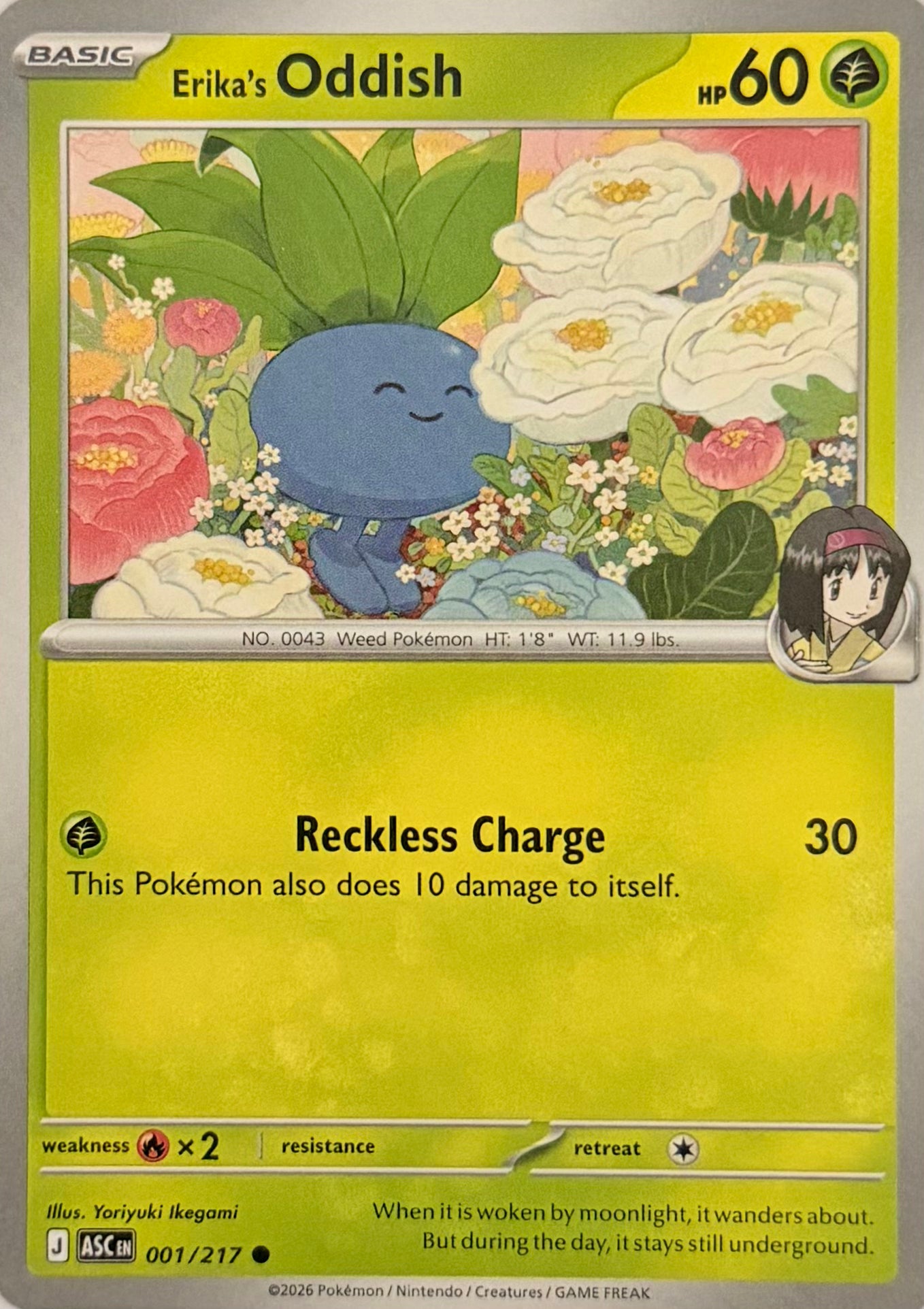 Pokemon Tcg Erika’s Oddish 001/217