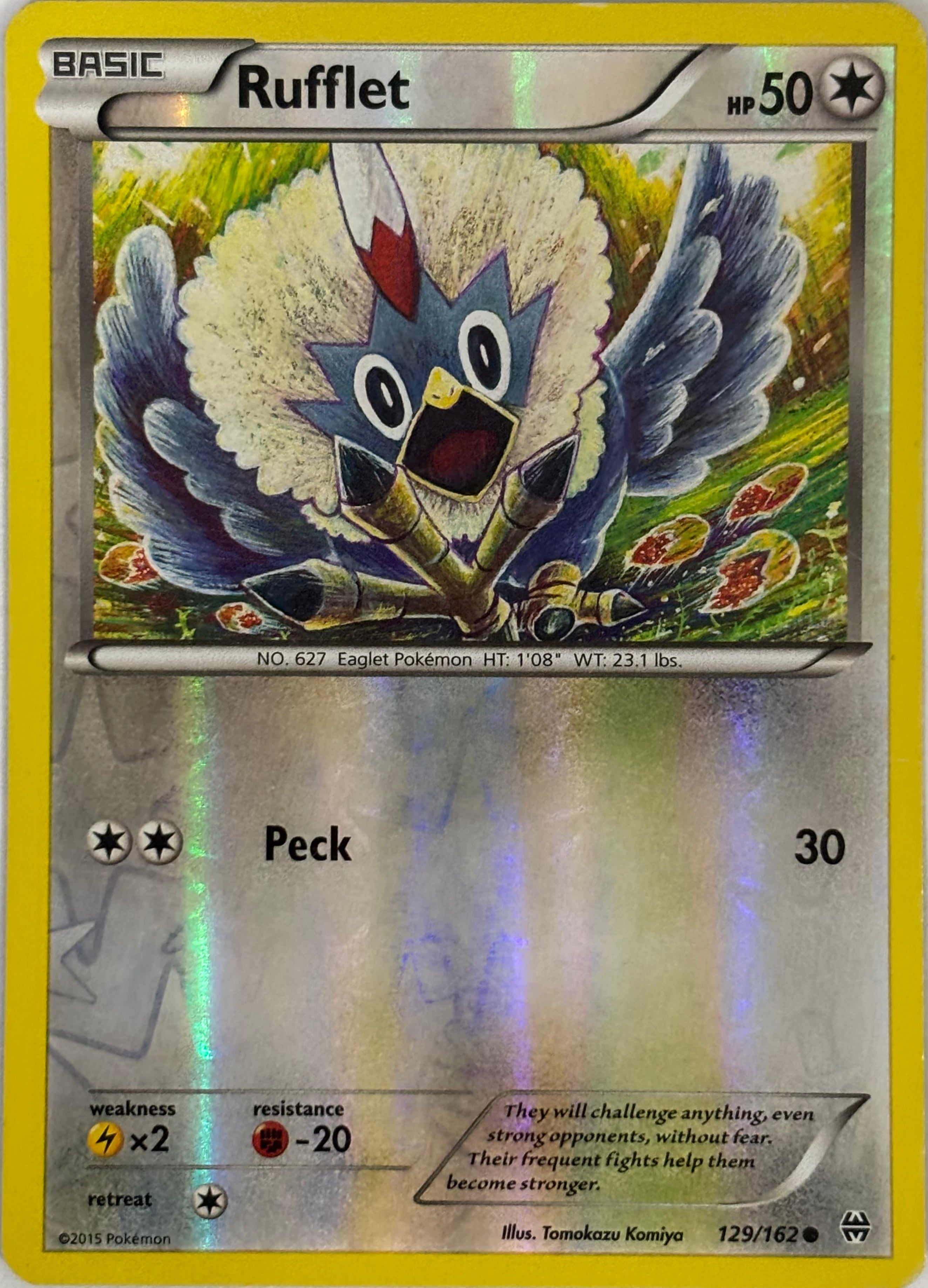Pokemon Tcg Rufflet 129/162 Reverse