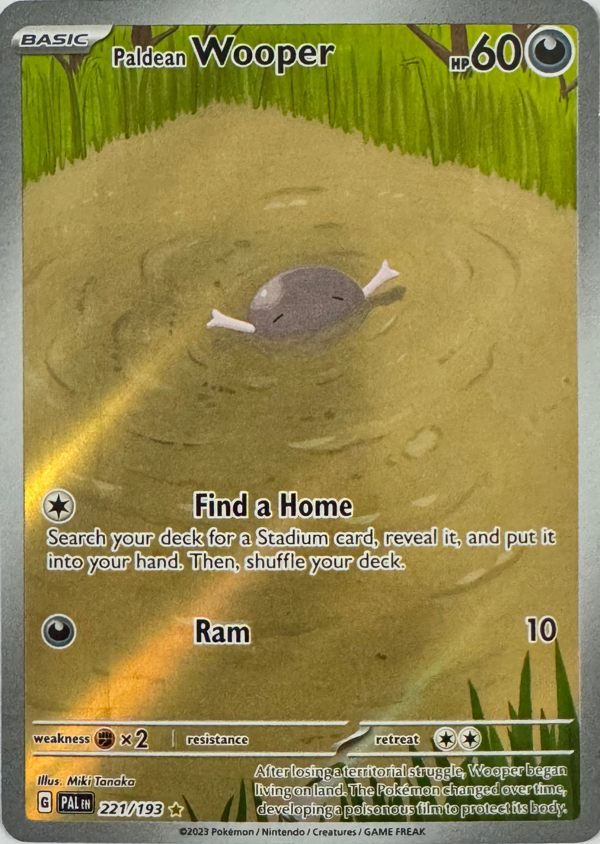 Pokemon Tcg Paldean Wooper 221/193
