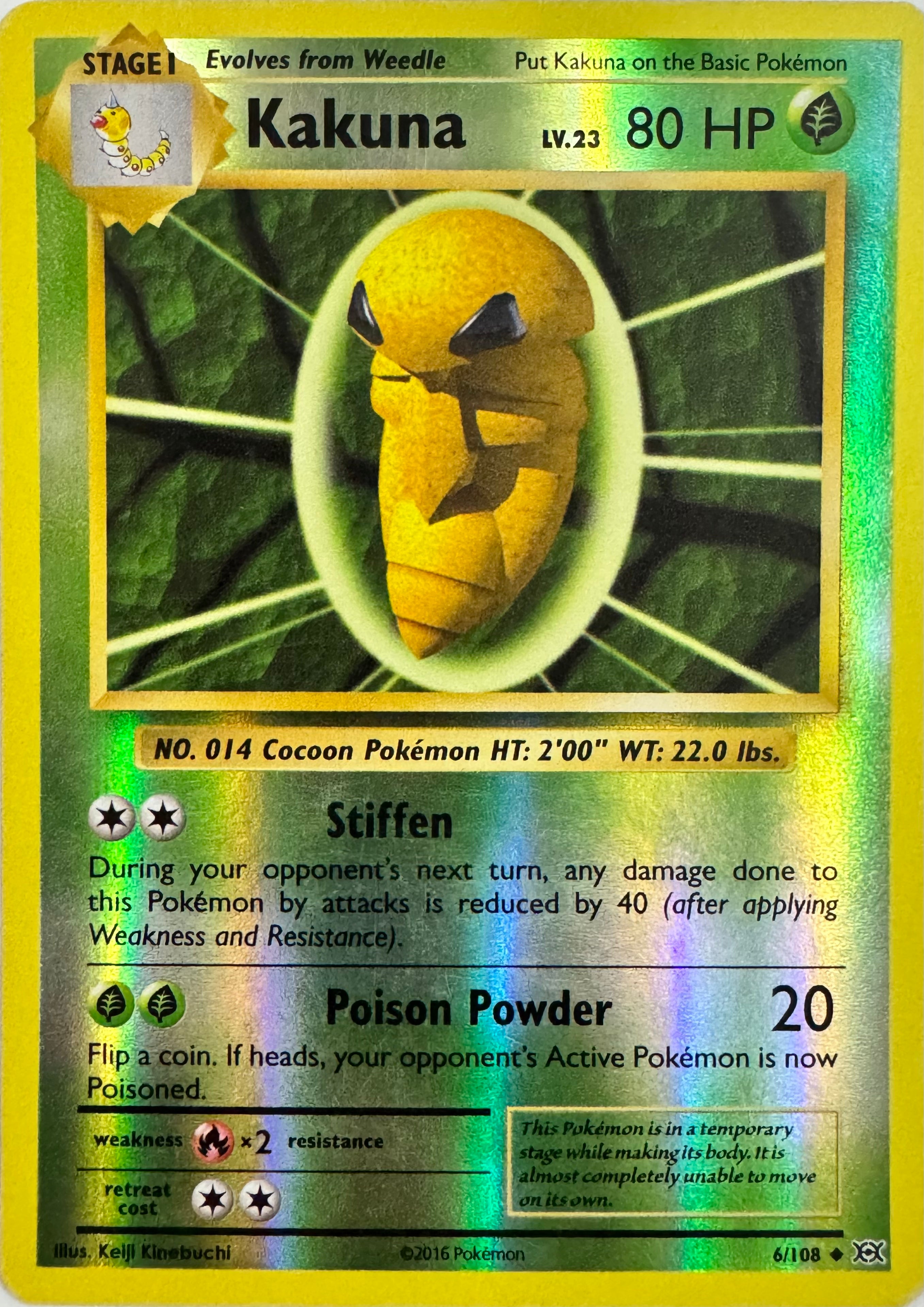 Pokemon Tcg Kakuna 6/108 Reverse