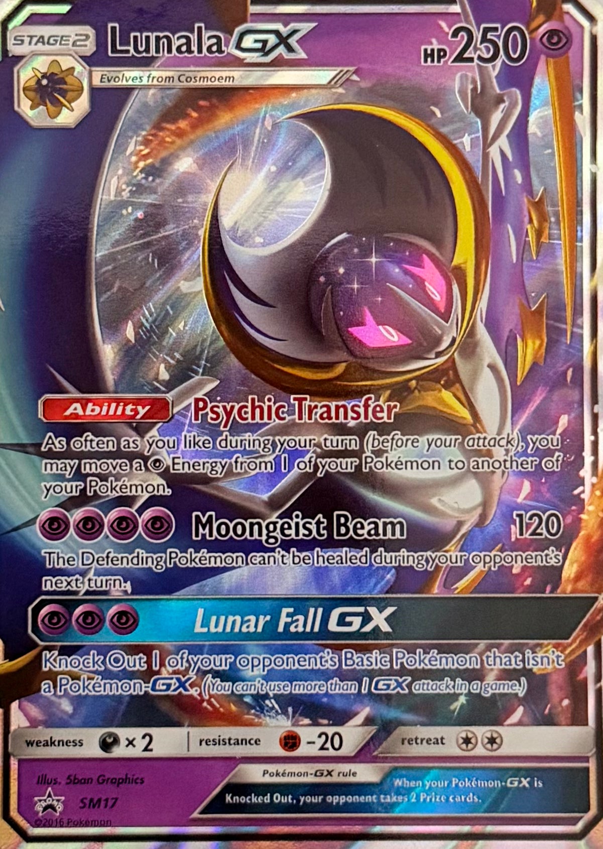 Pokemon Tcg Lunala GX SM17