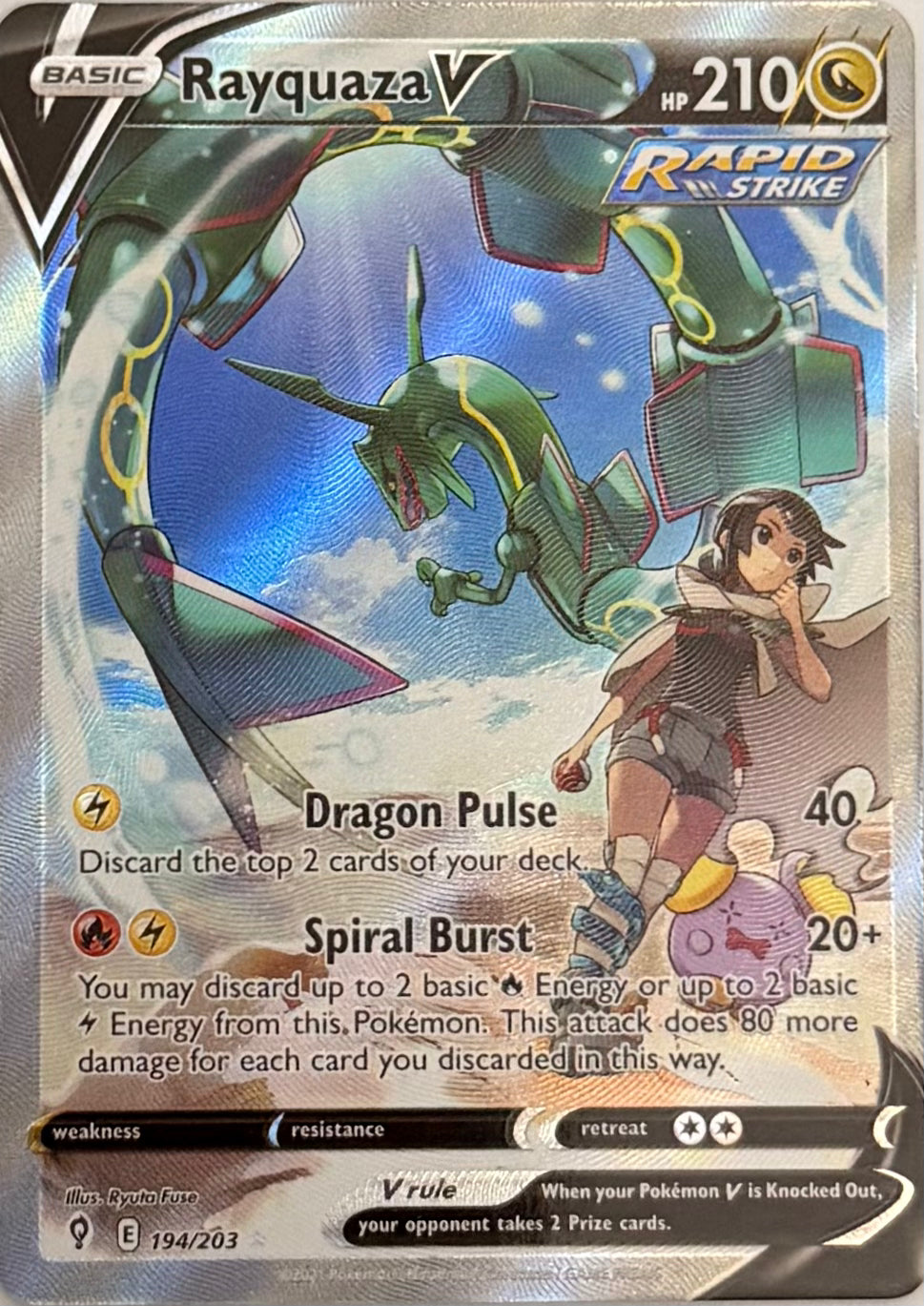 Pokemon Tcg Rayquaza V 194/203