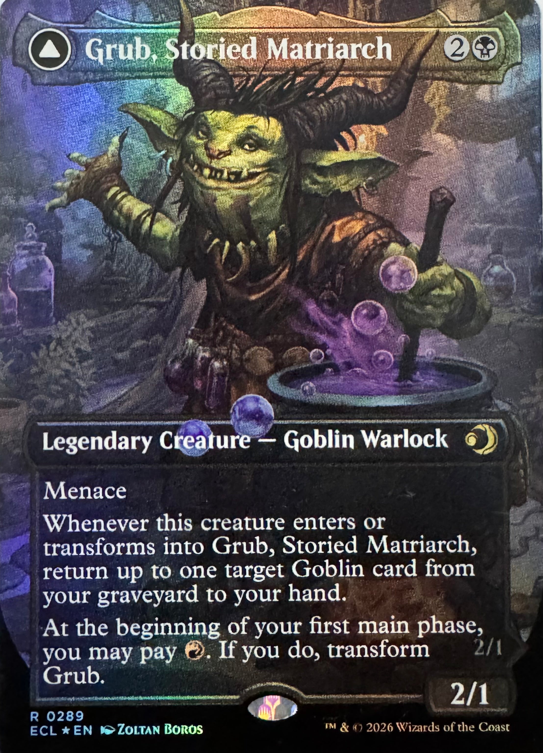 Magic Tcg Grub, Storied Matriarch 0289 Foil Borderless