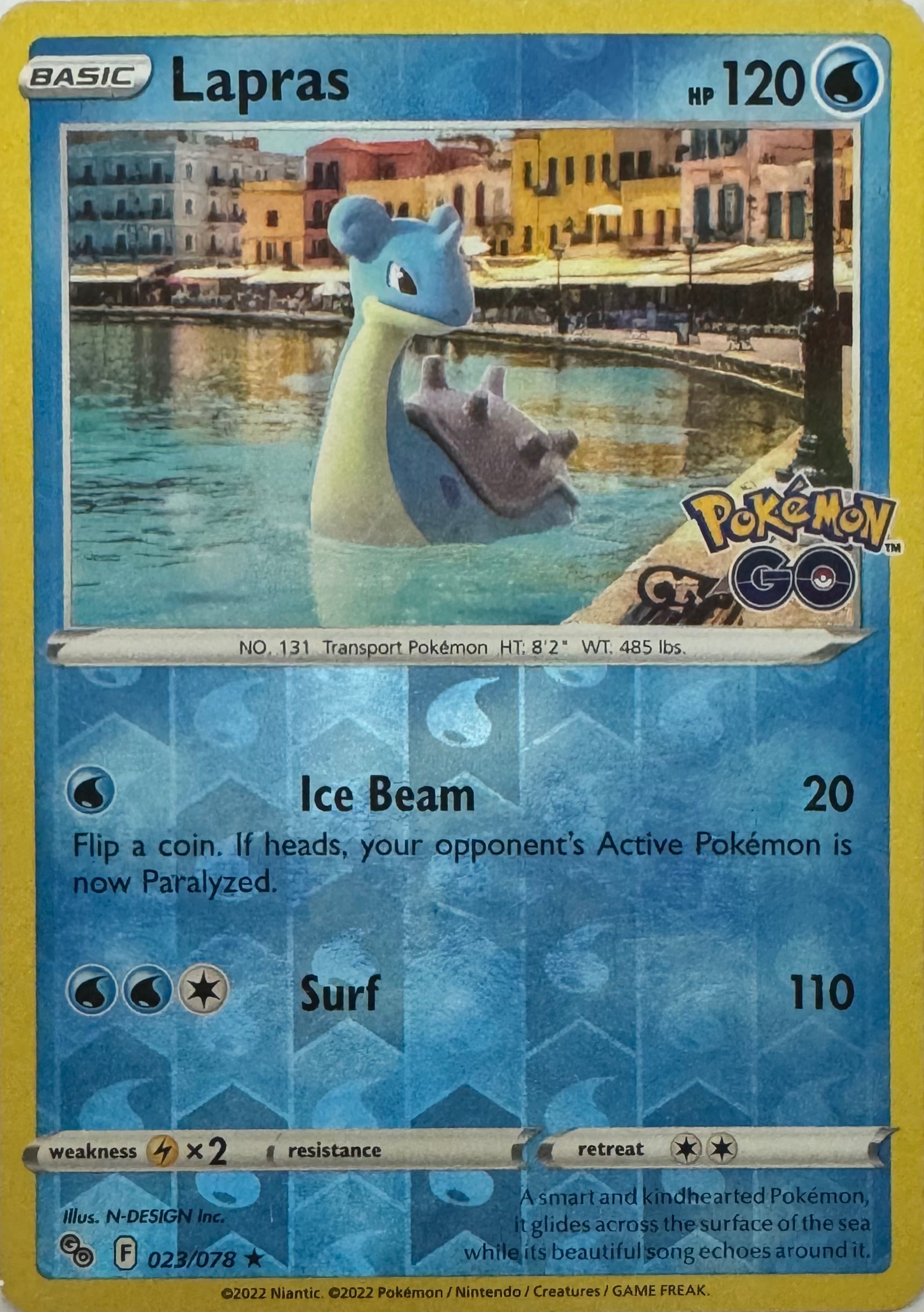 Pokemon Tcg Lapras 023/078 Reverse (PGO)