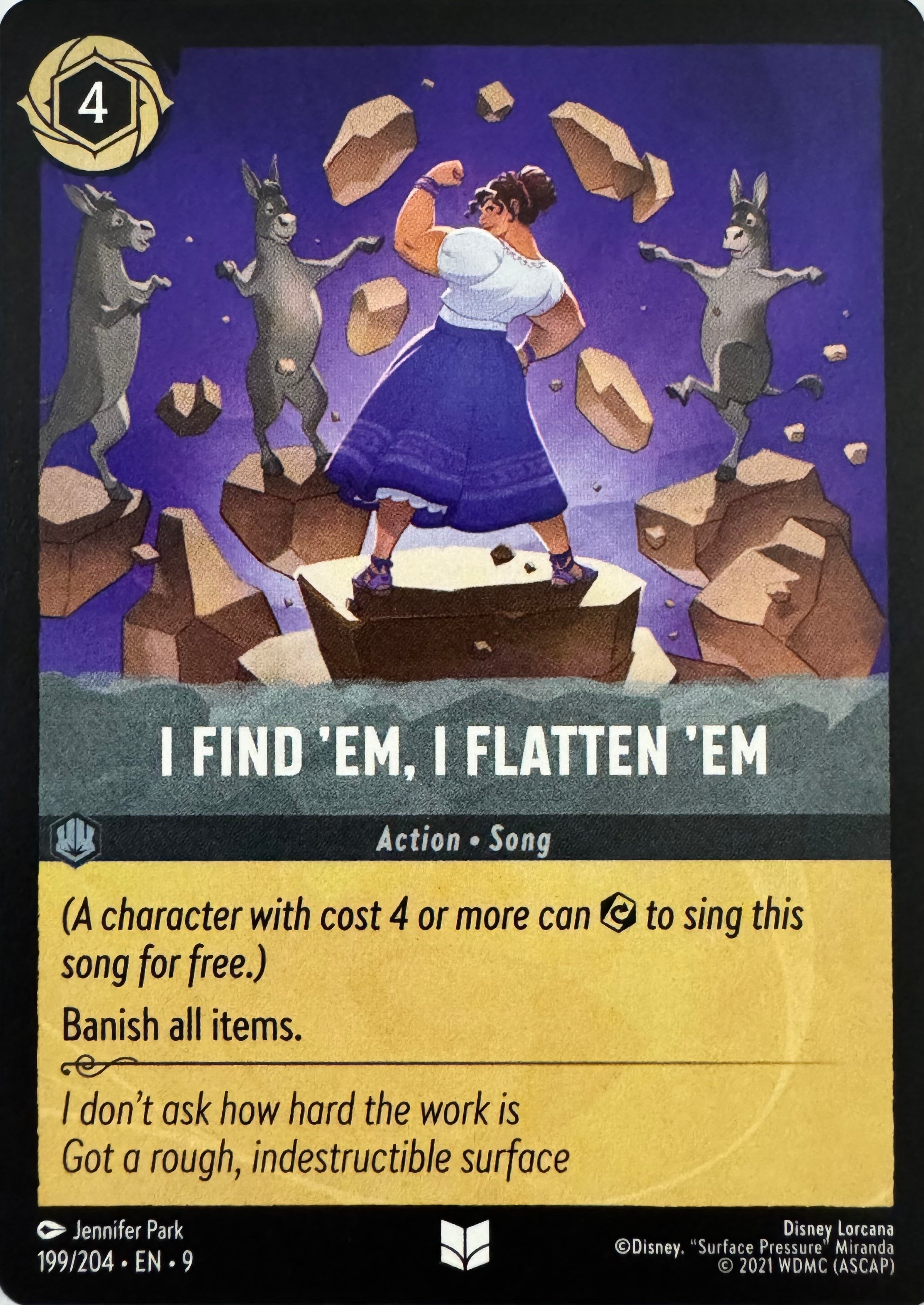 Disney Lorcana I Find ‘Em, I Flatten ‘Em 199/204
