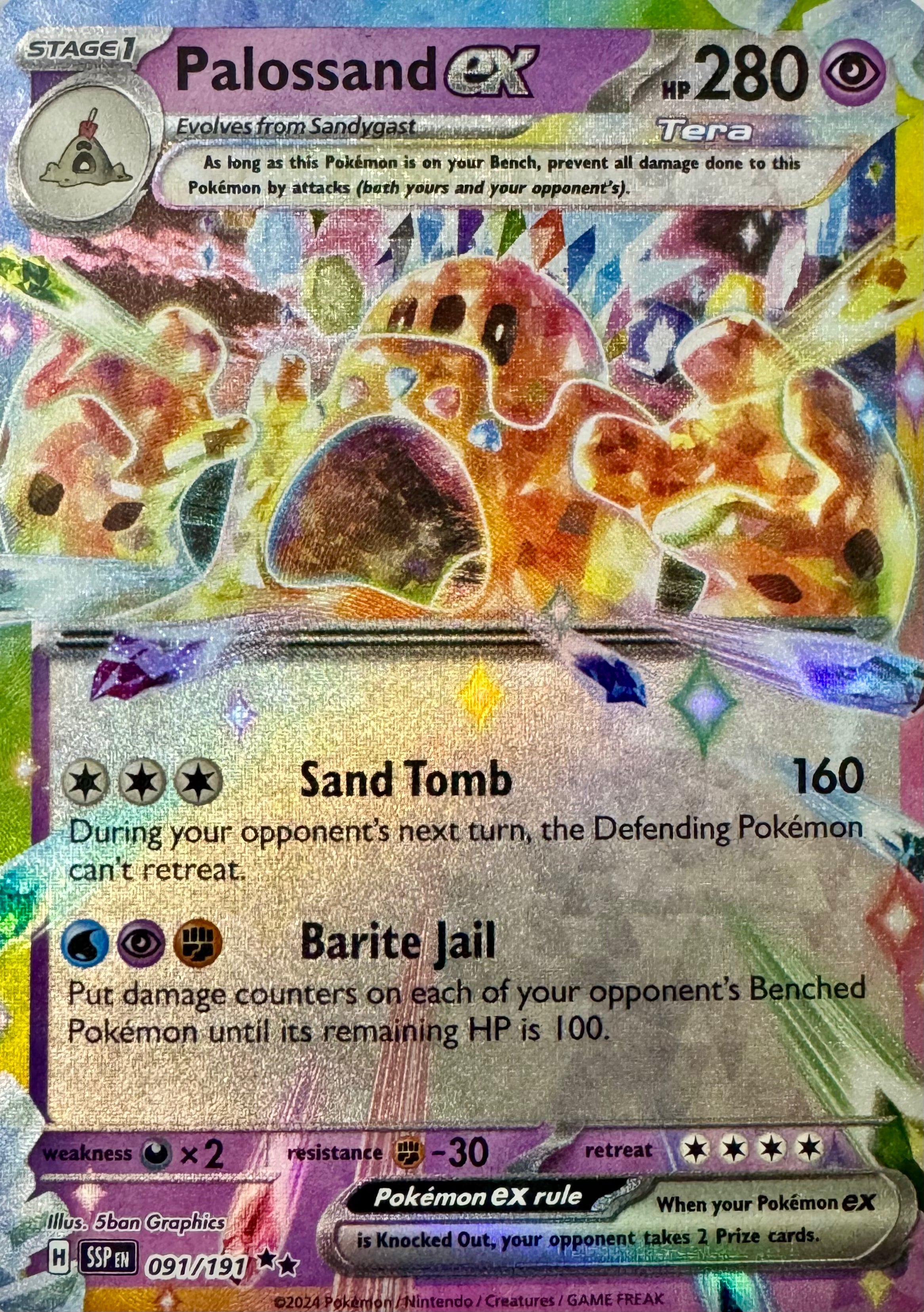 Pokémon Tcg Palossand Ex 091/191