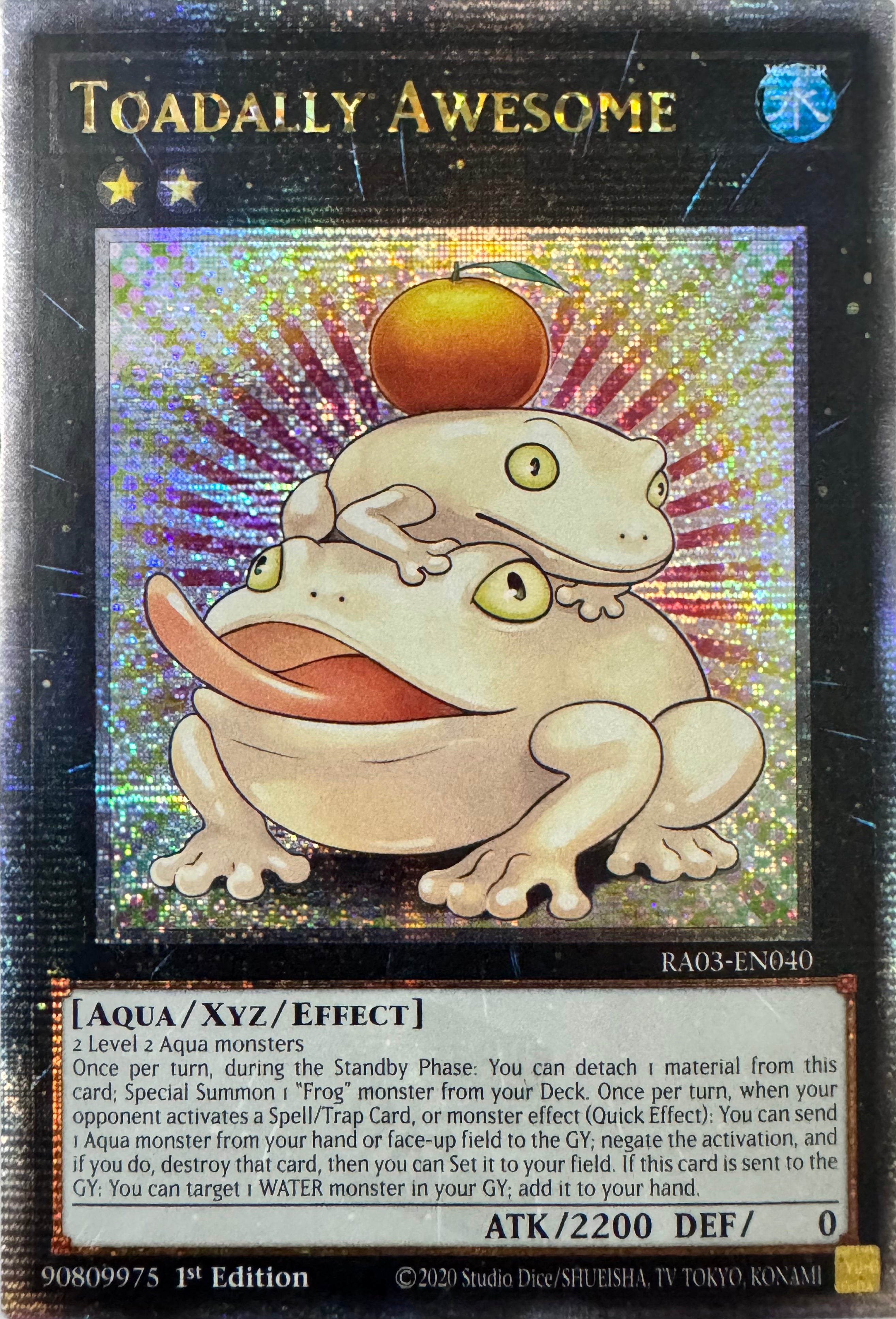 Yugioh! Toadally Awesome Ra03-en040 1st Edition Quarter