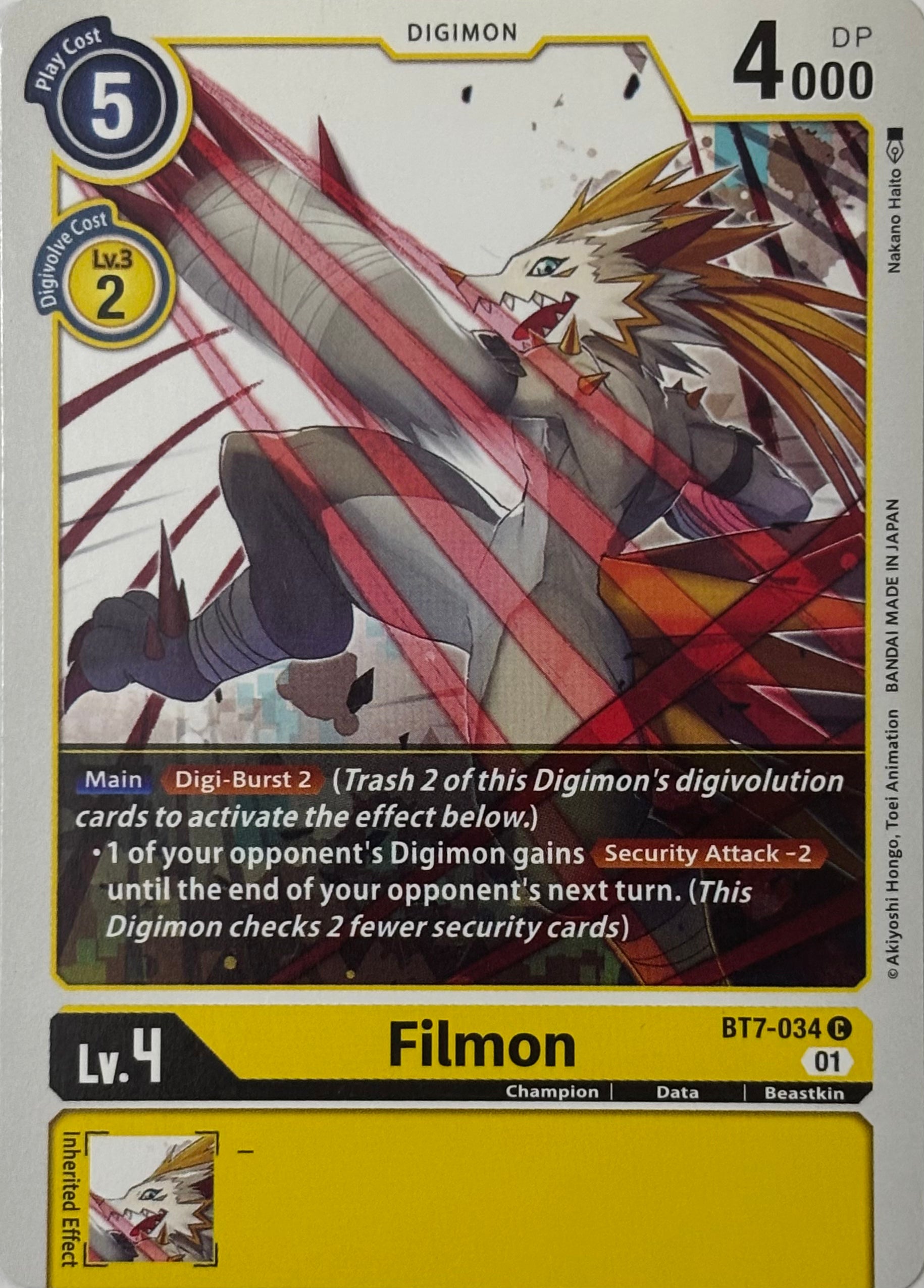Digimon Tcg Filmon Bt7-034