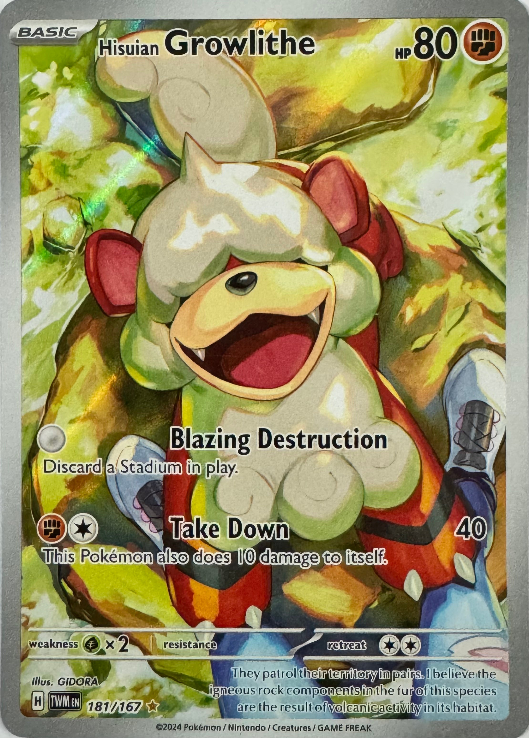 Pokemon Tcg Hisuian Growlithe 181/167