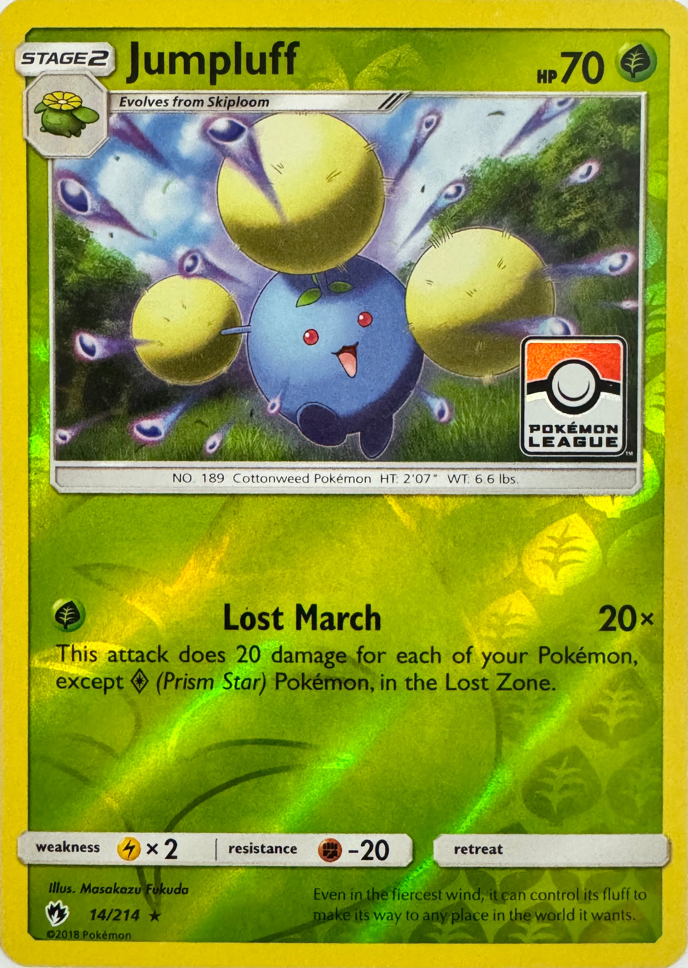 Pokemon Tcg Jumpluff 14/214 Liga Reverse