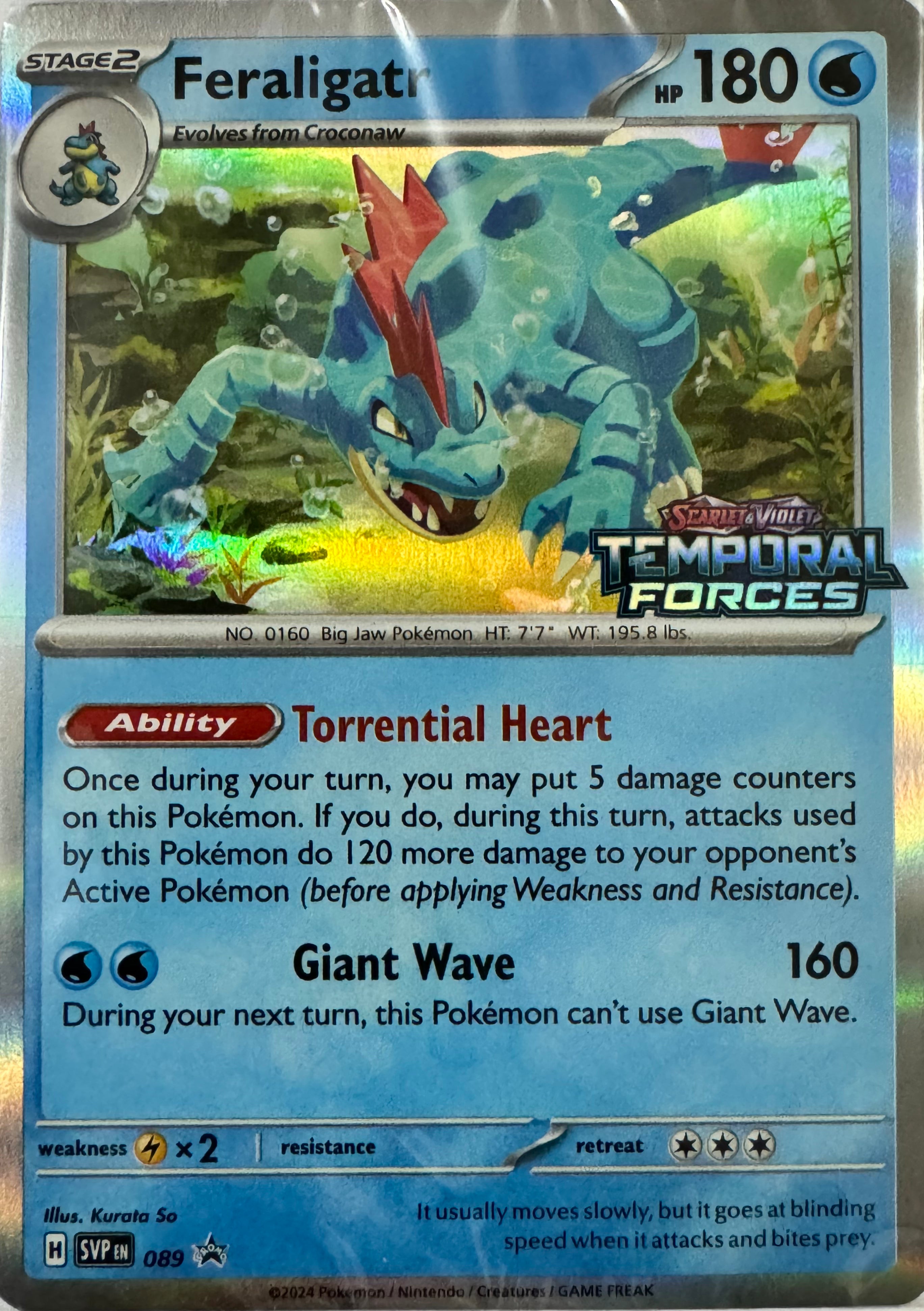 Pokemon Tcg Temporal Forces Build & Battle Pack Feraligatr 089