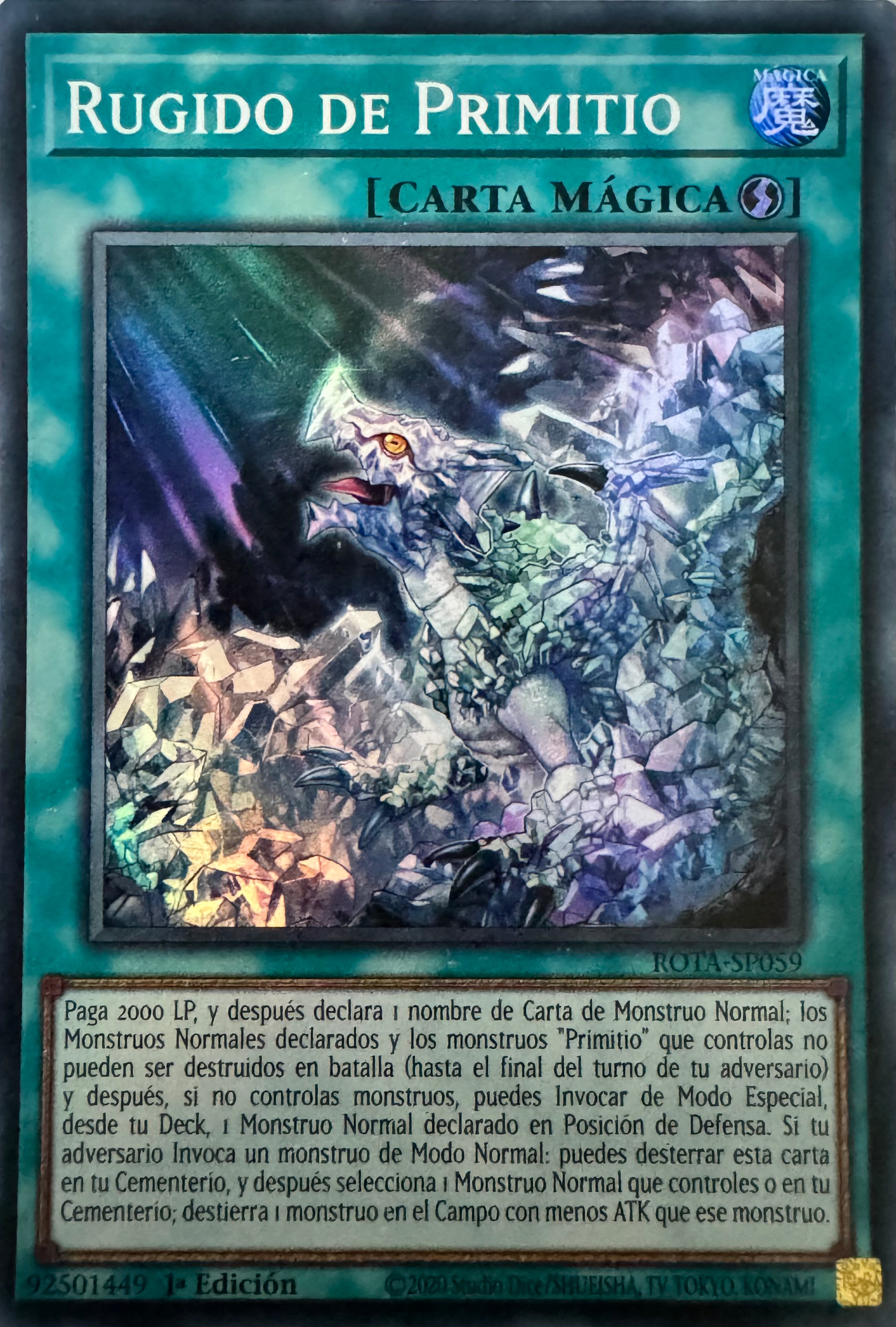 Yugioh! Rugido De Primitio Rota-sp059 1a Edición Super