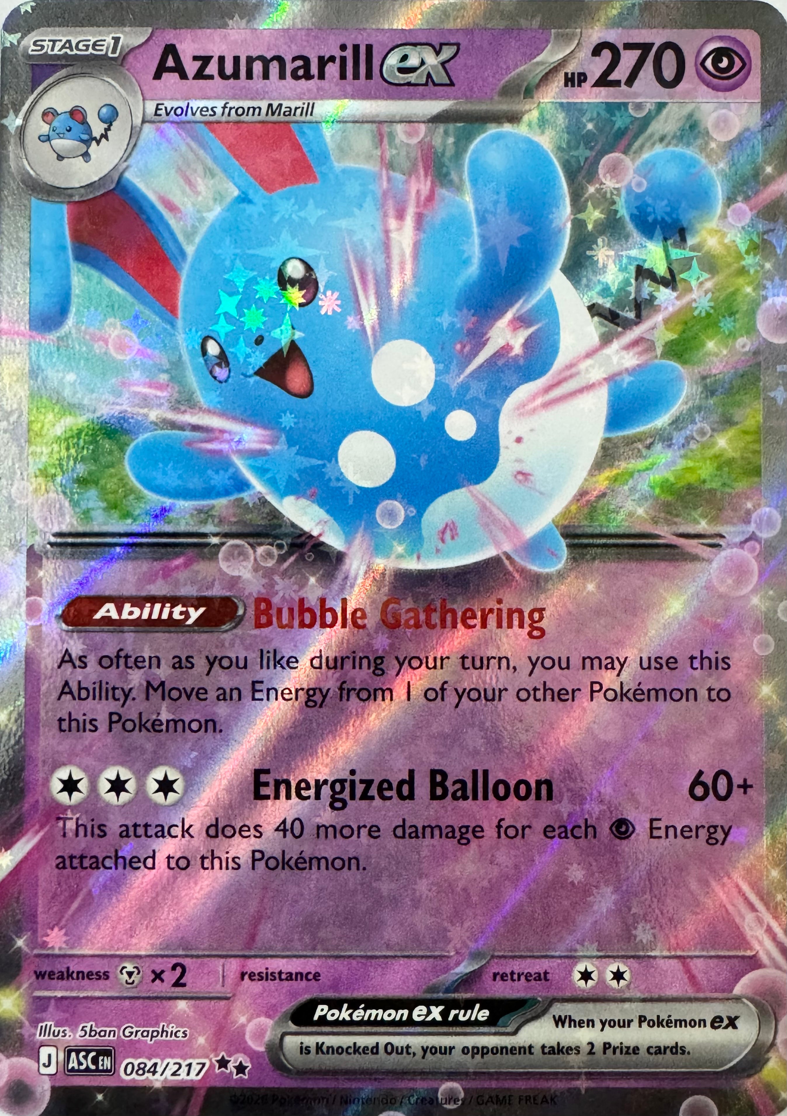 Pokemon Tcg Azumarill Ex 084/217