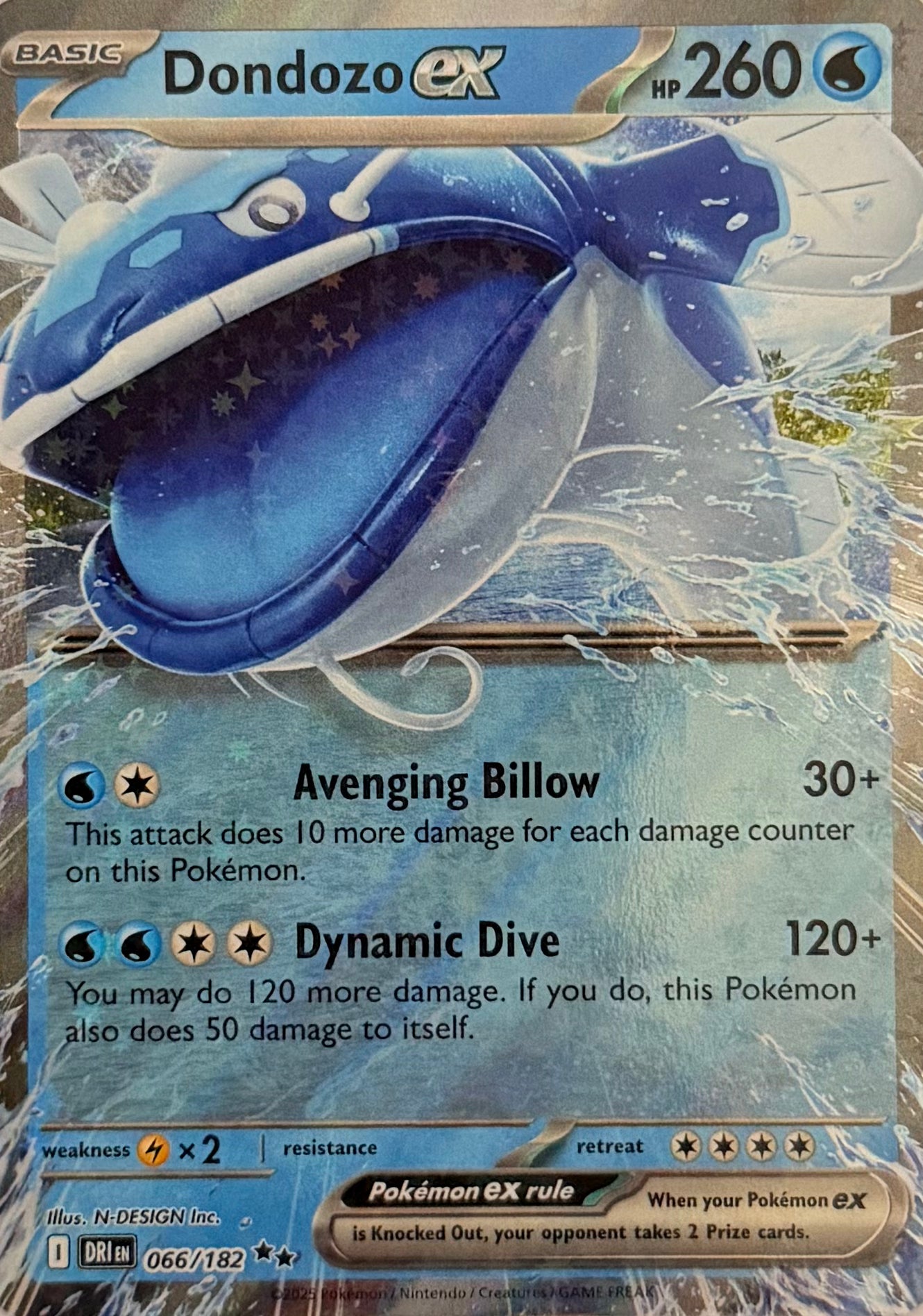 Pokemon Tcg Dondozo Ex 066/182
